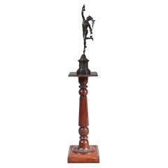 Tavolo a colonna Regency - Piedistallo in mogano