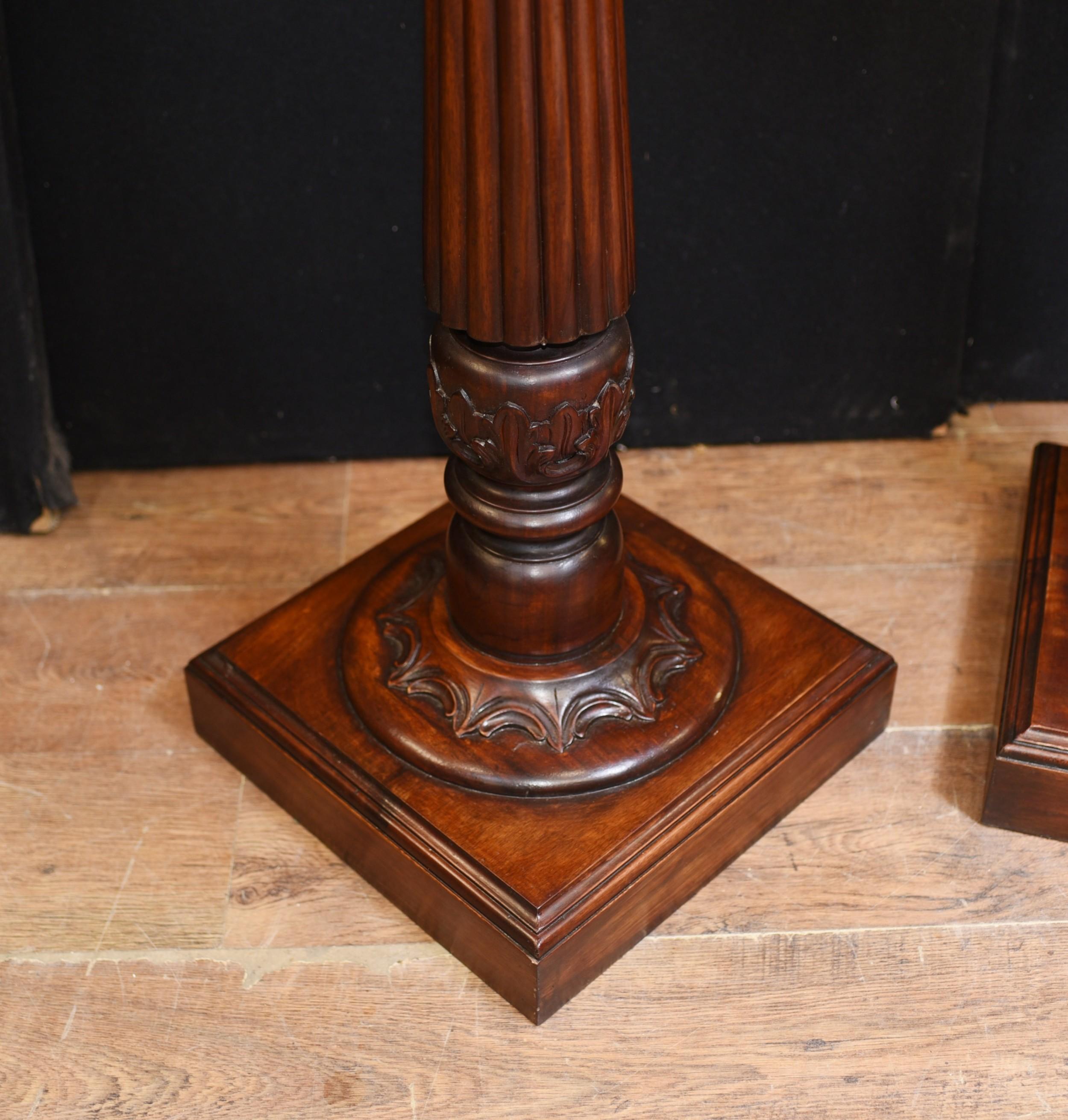 Regency Column Tables, Mahogany Pedestal For Sale 1
