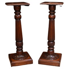 Used Regency Column Tables, Mahogany Pedestal