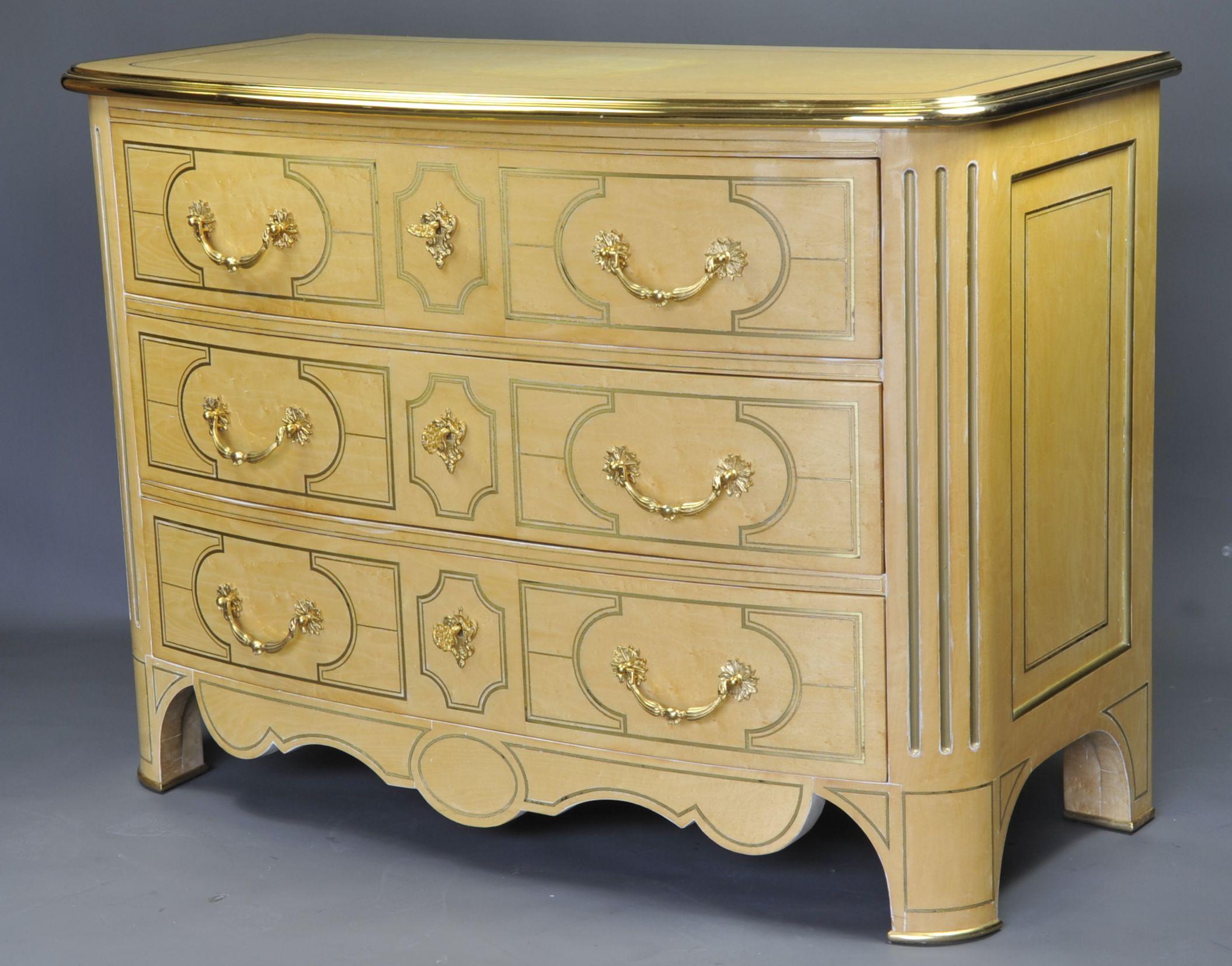 Regency Commode in Lacquered Wood from the Maison Roméo in Paris For Sale 4