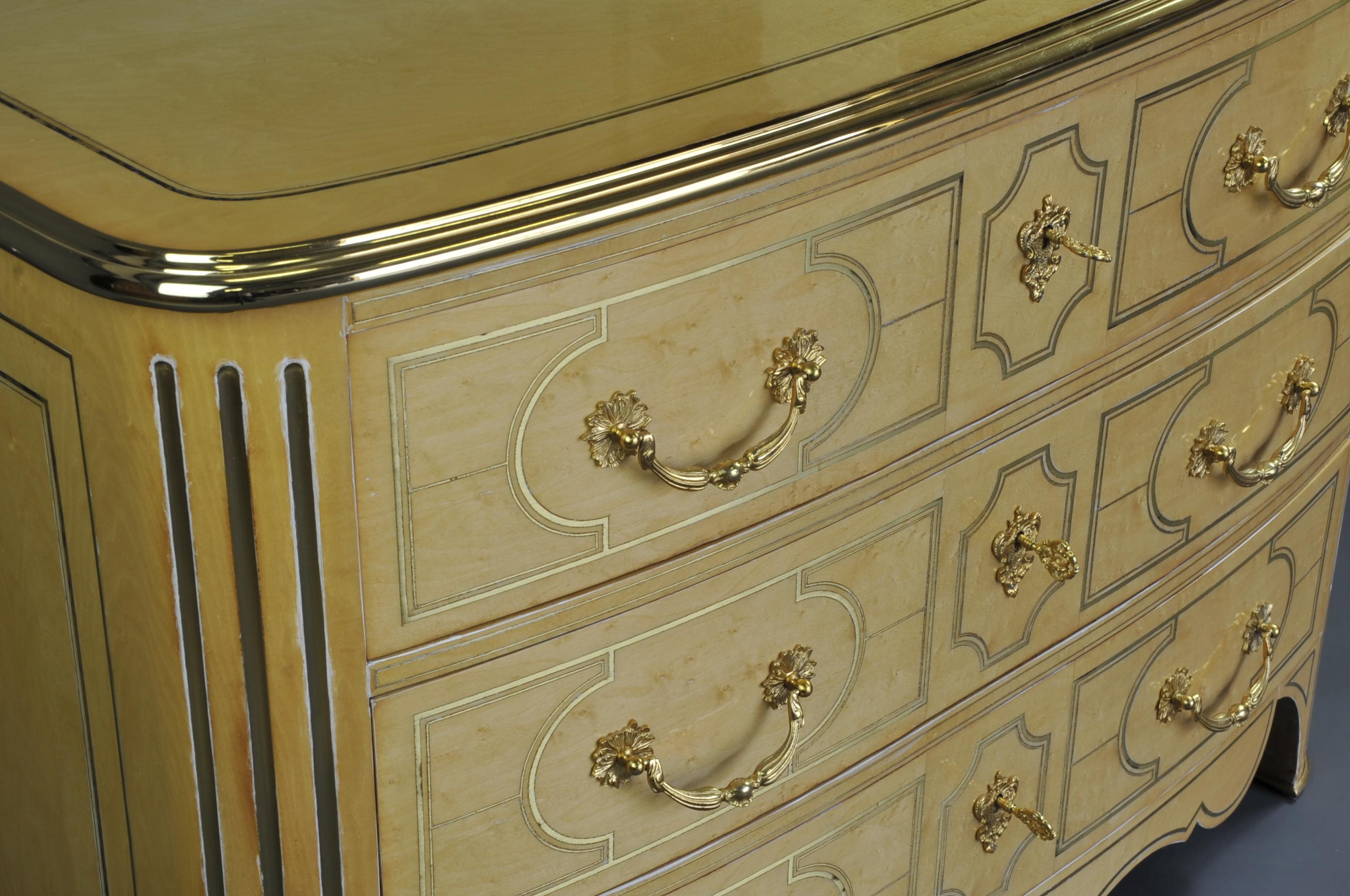 Regency Commode in Lacquered Wood from the Maison Roméo in Paris For Sale 1