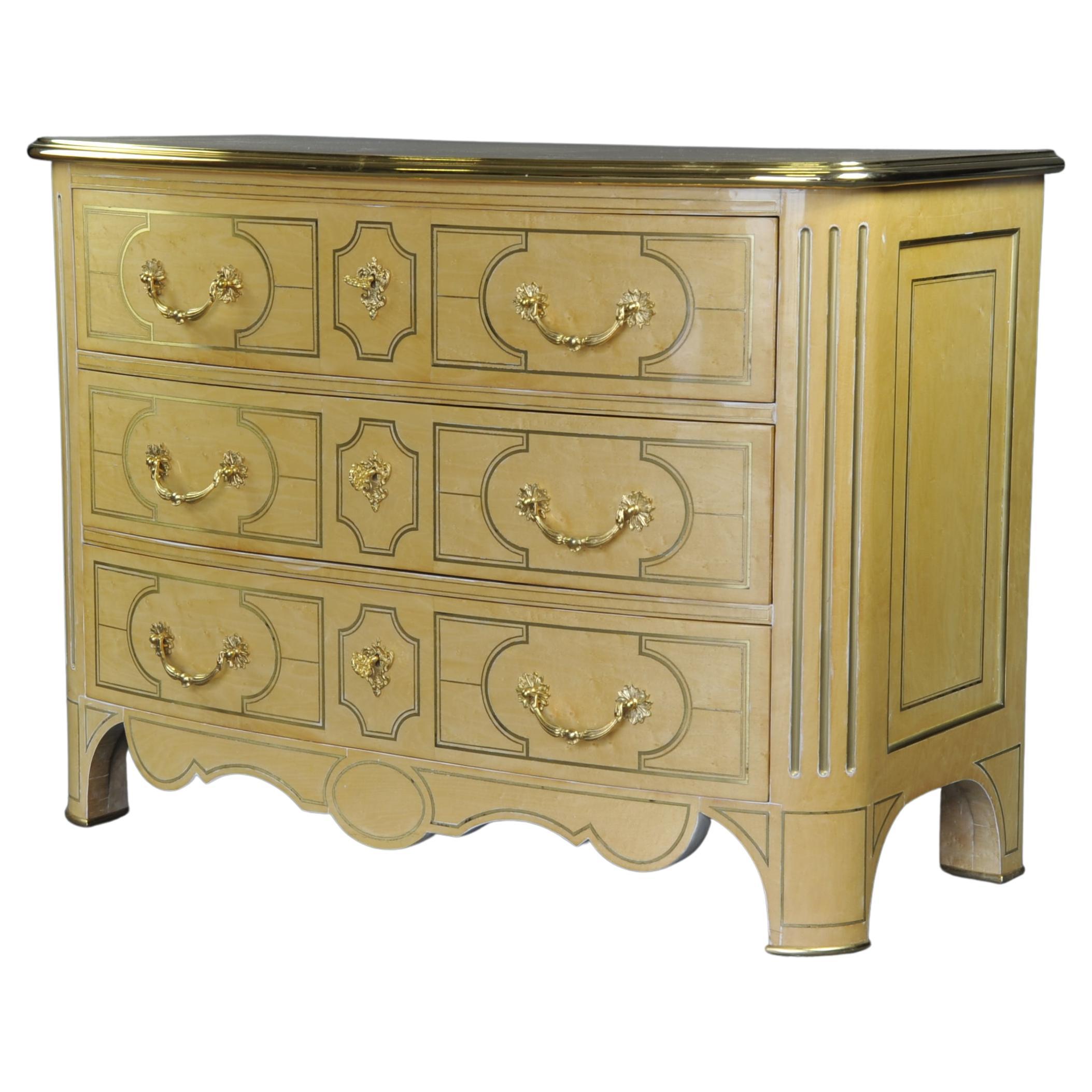 Regency Commode in Lacquered Wood from the Maison Roméo in Paris For Sale