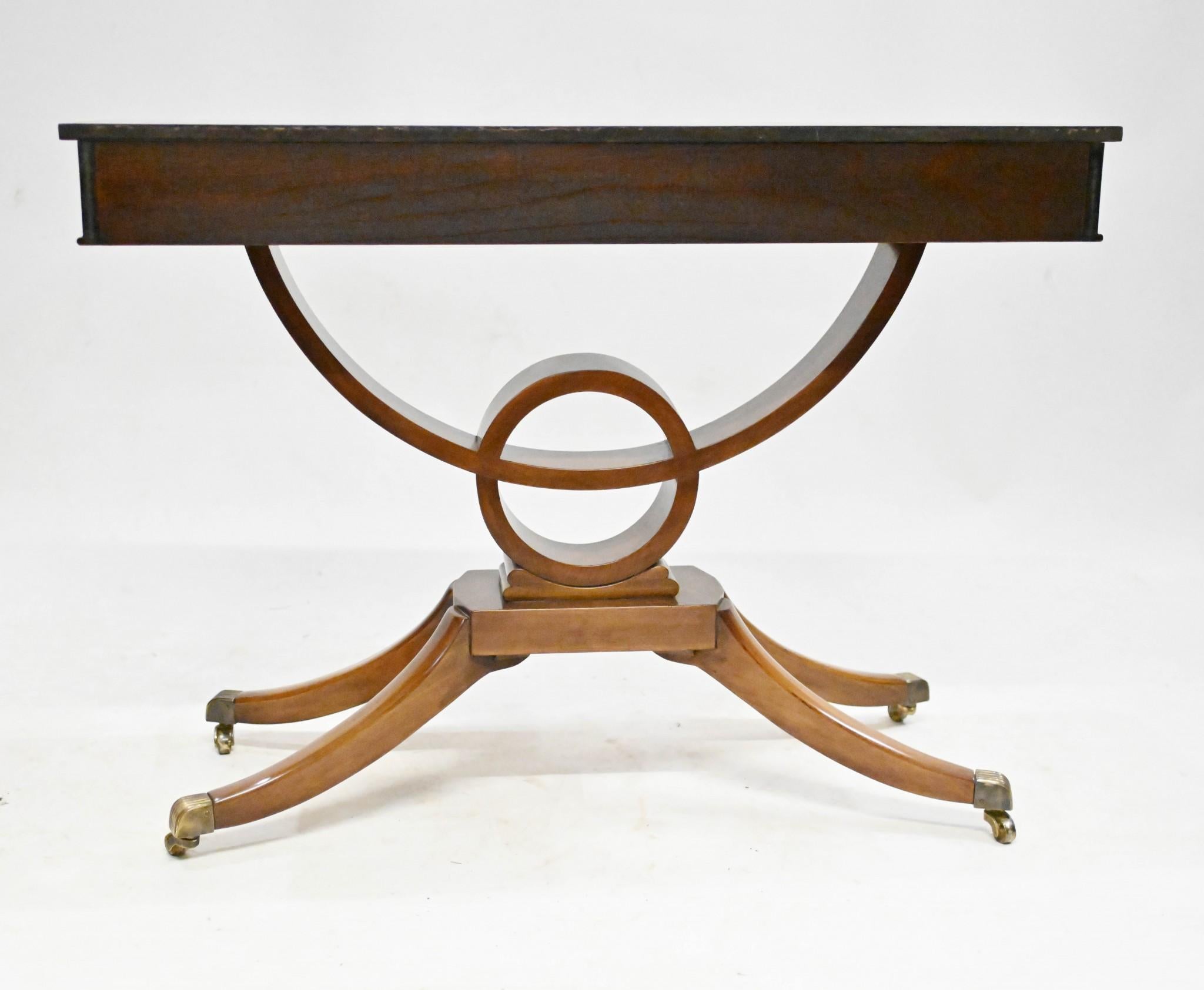 Regency Console Table Walnut Sofa Tables In Good Condition For Sale In Potters Bar, GB