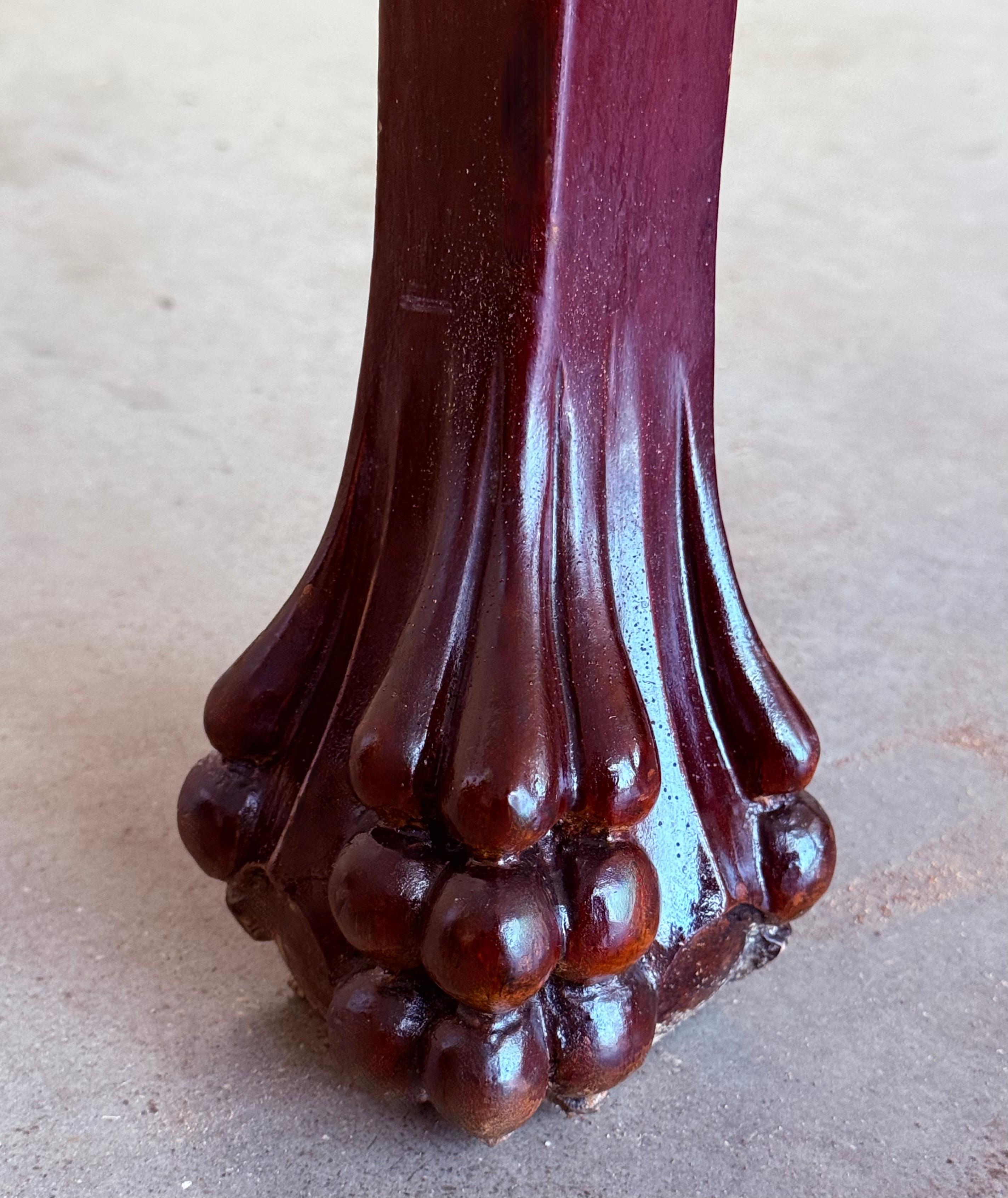 Table console Regency avec trois tiroirs et marbre noir en vente 5