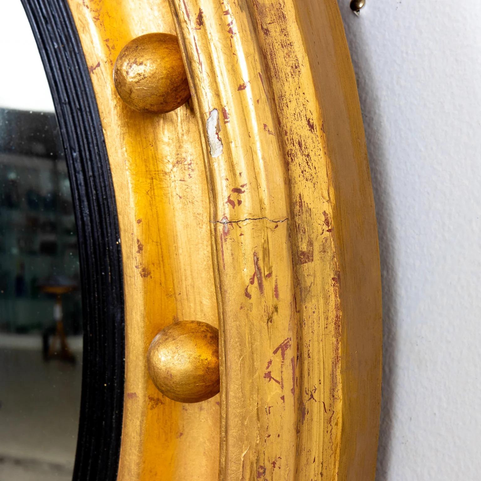 Wood Regency Convex Mirror