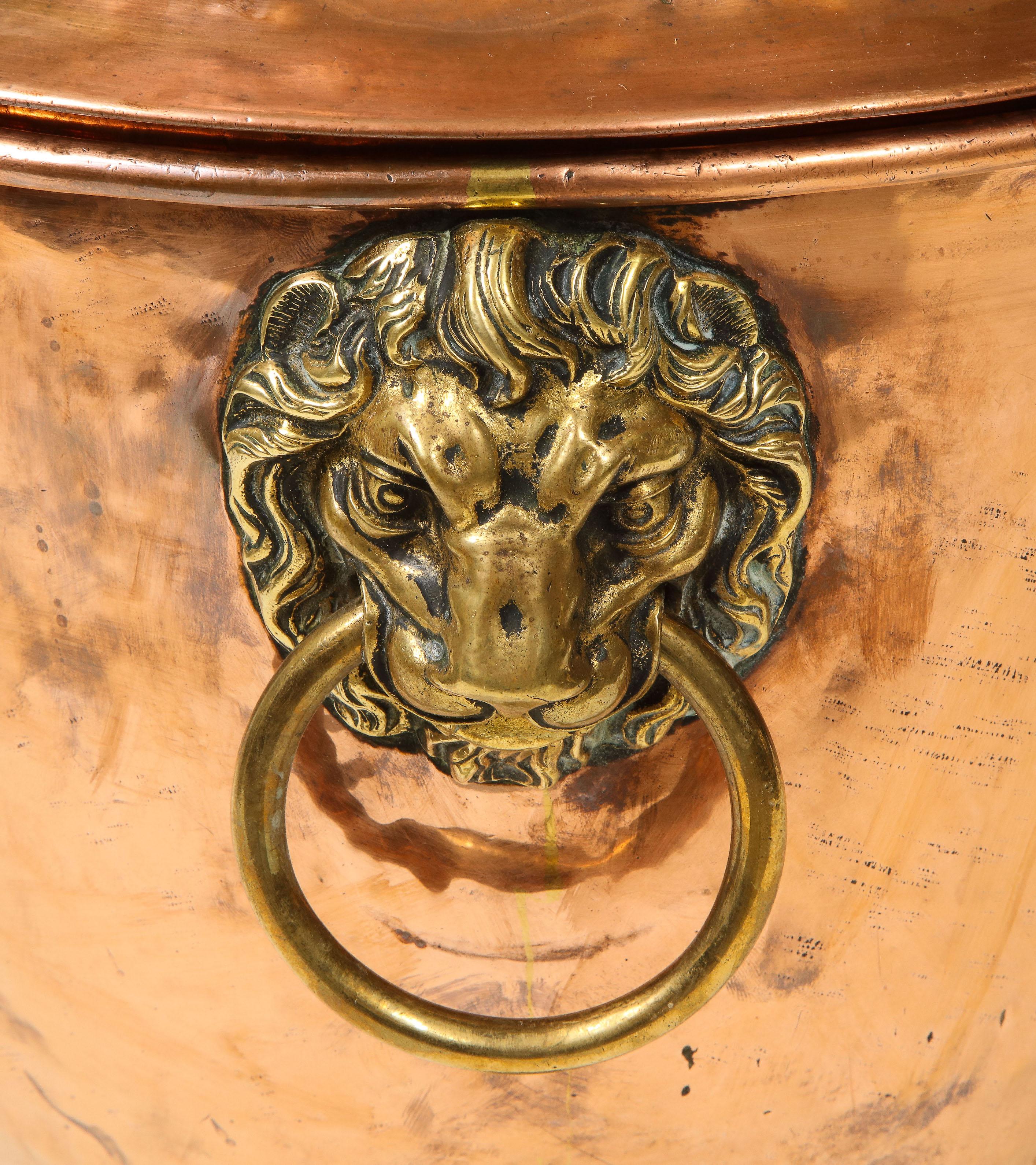 Regency Copper and Brass Urn-Form Coal Hod For Sale 5