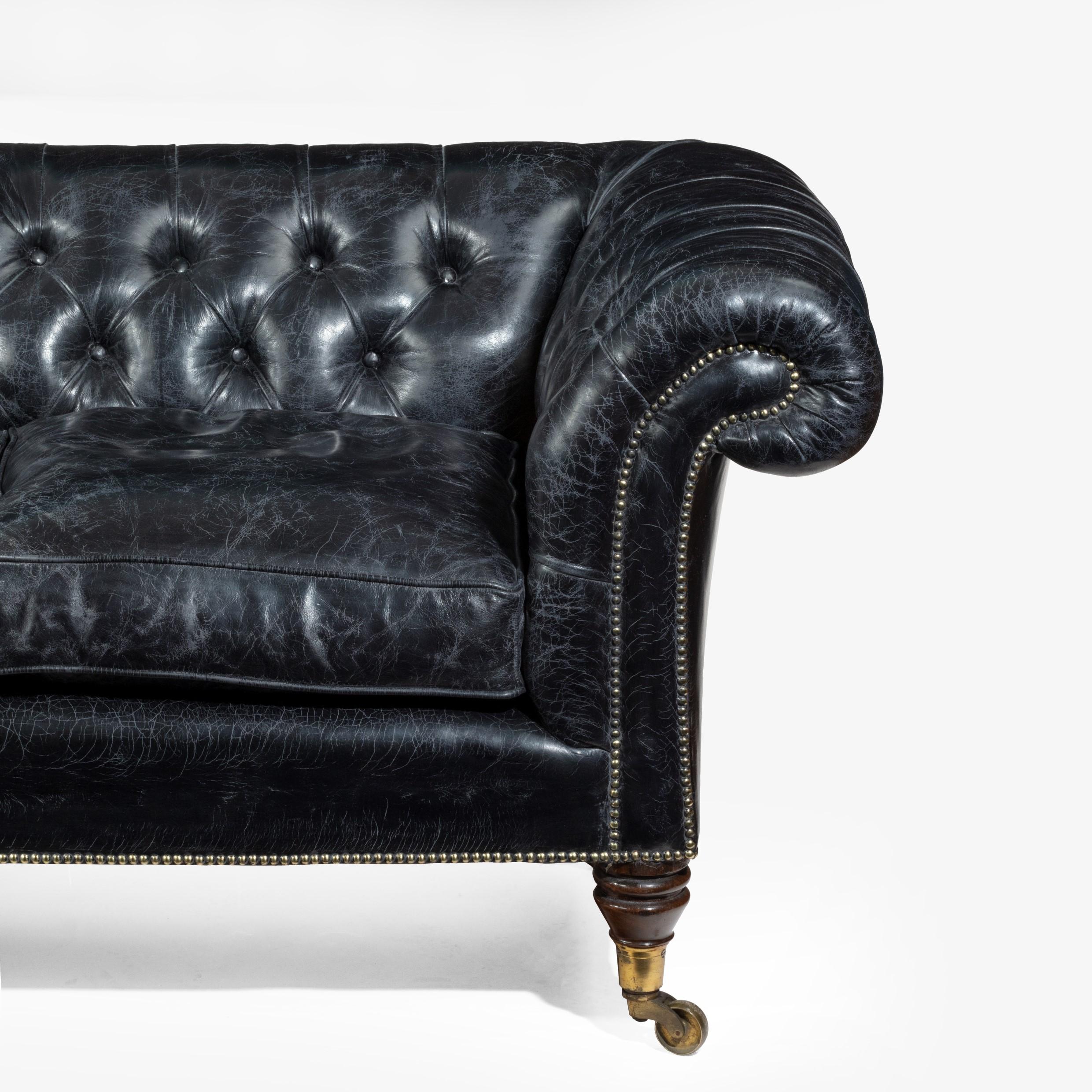 English Regency Country House Three-Seat Sofa/Chesterfield