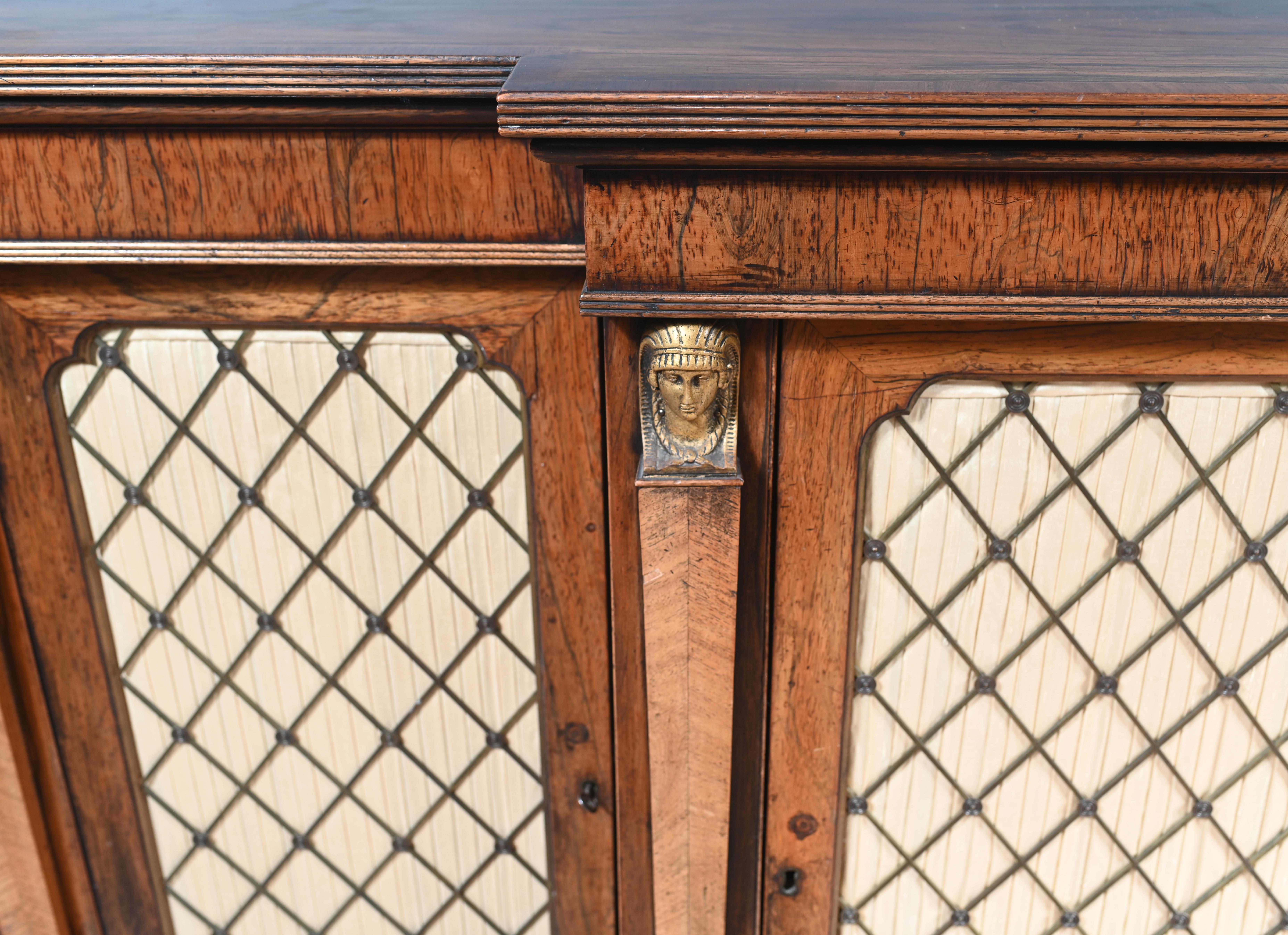 Regency Credenza Breakfront Side Cabinet 1815 In Good Condition For Sale In Potters Bar, GB