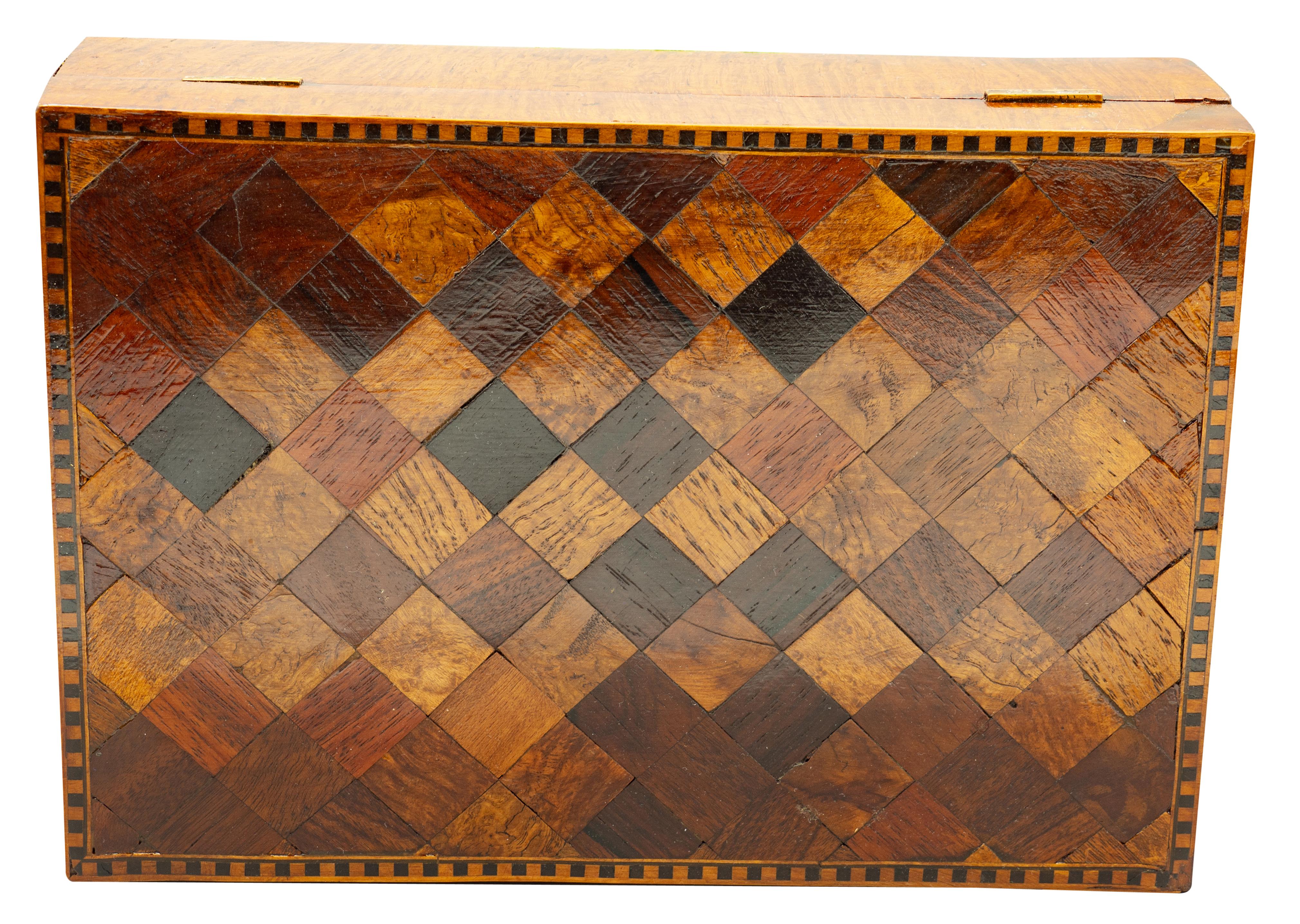 Regency Cube Marquetry Box 2
