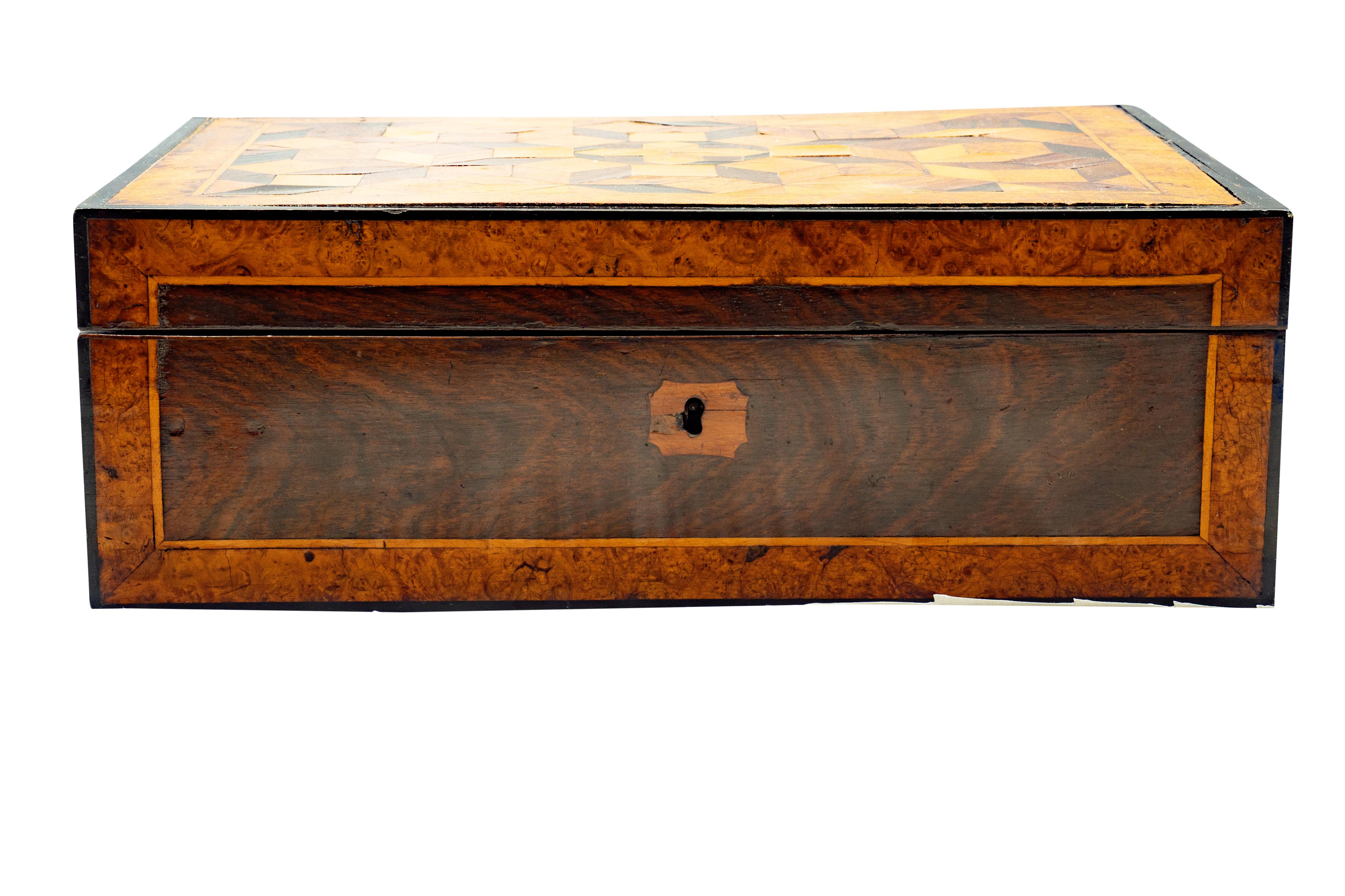 Early 19th Century Regency Cube Parquetry Box