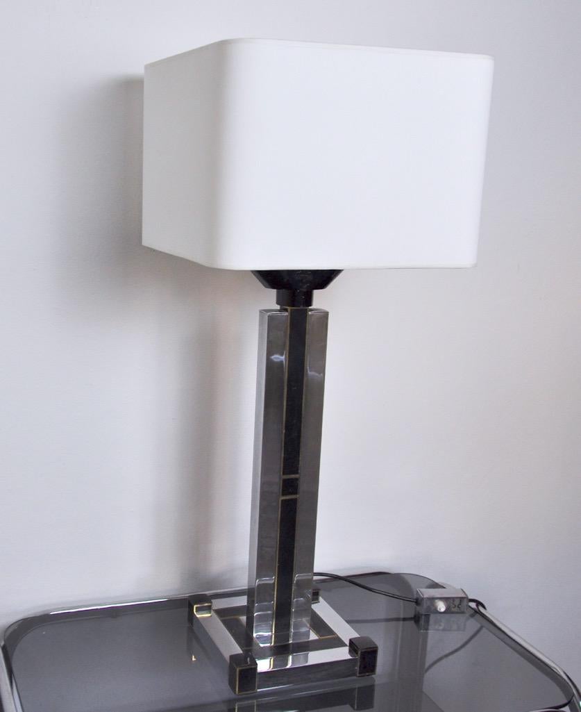 Late 20th Century Regency Cubic Table Lamp by BD Lumica, Italy, 1980 For Sale