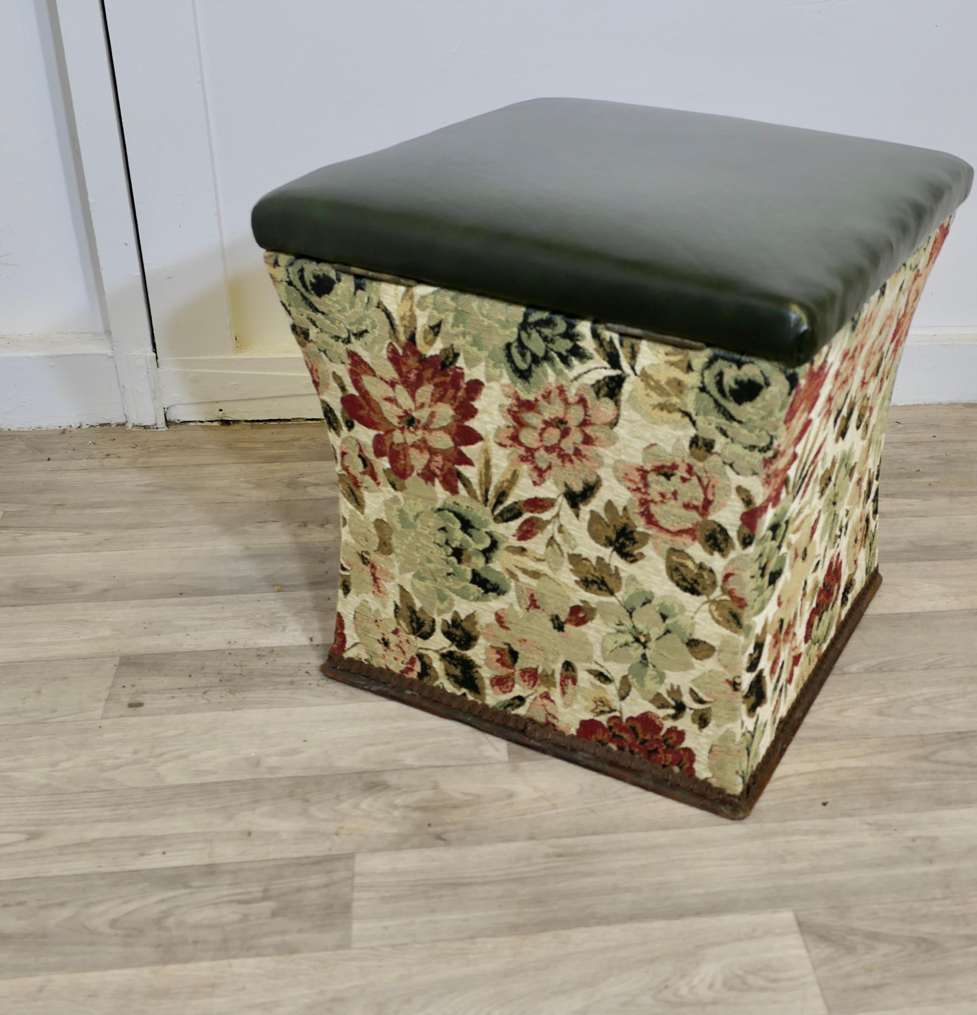 Regency Curved Upholstered Ottoman or Window Stool For Sale 2