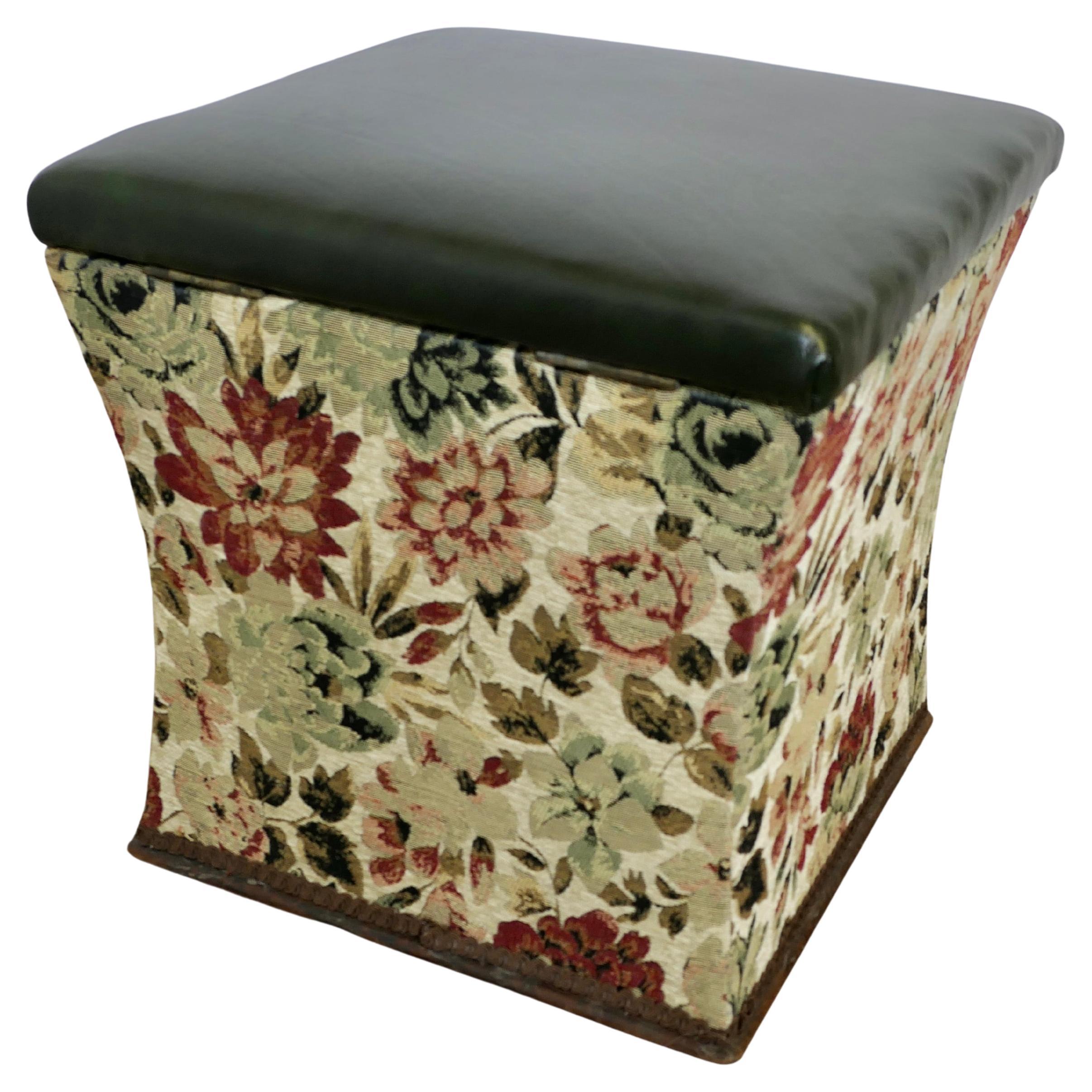 Regency Curved Upholstered Ottoman or Window Stool
