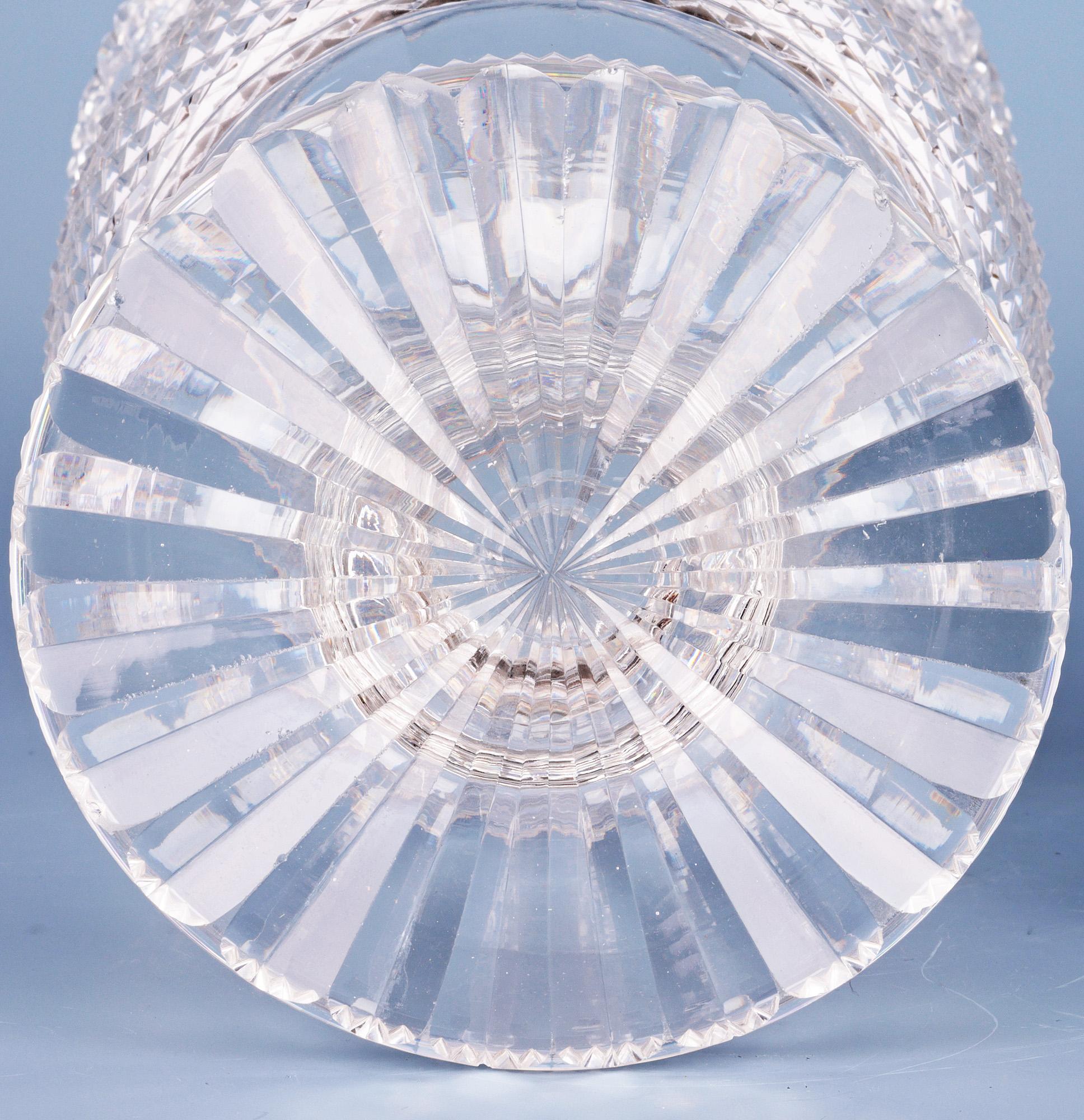 Regency Cut Glass Lidded Pedestal Jar For Sale 12