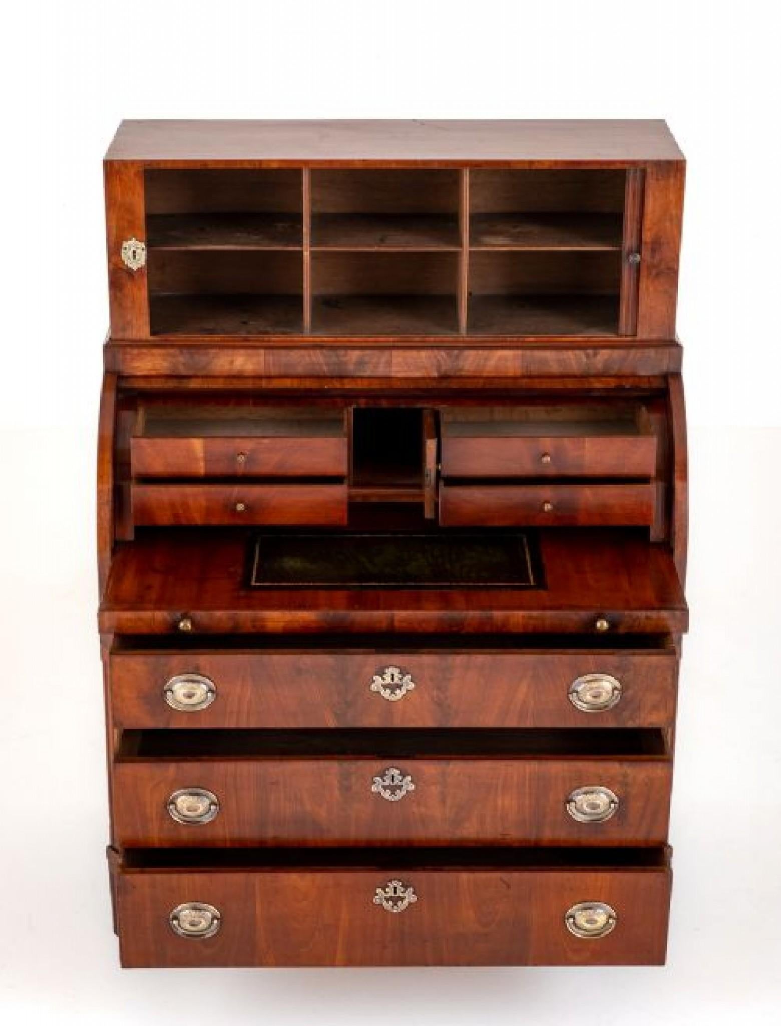 Regency Cylinder Desk Mahogany Furniture, 19th Century For Sale 2