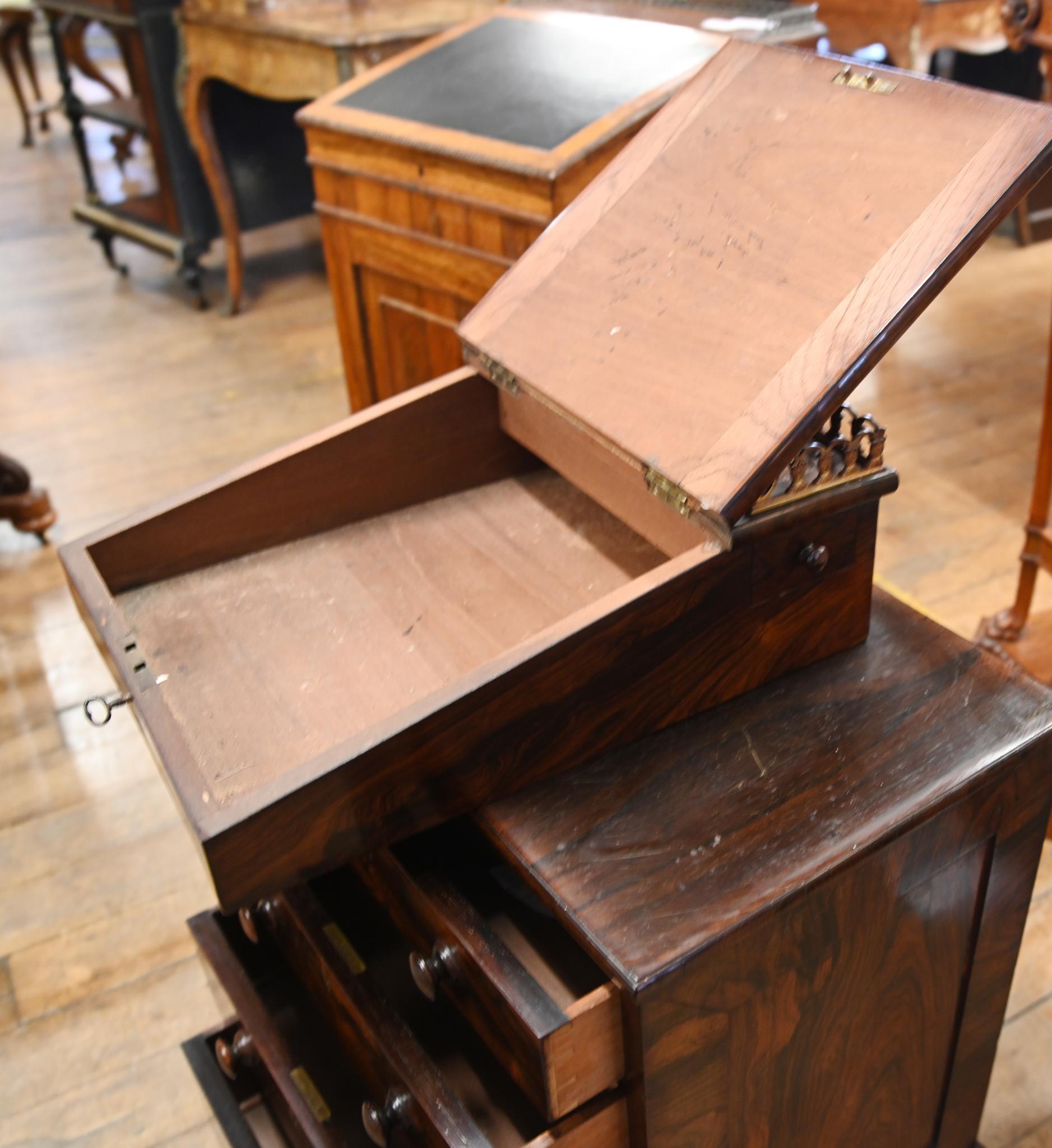 Regency Davenport Desk After Gillows Slide Top 1820 For Sale 1