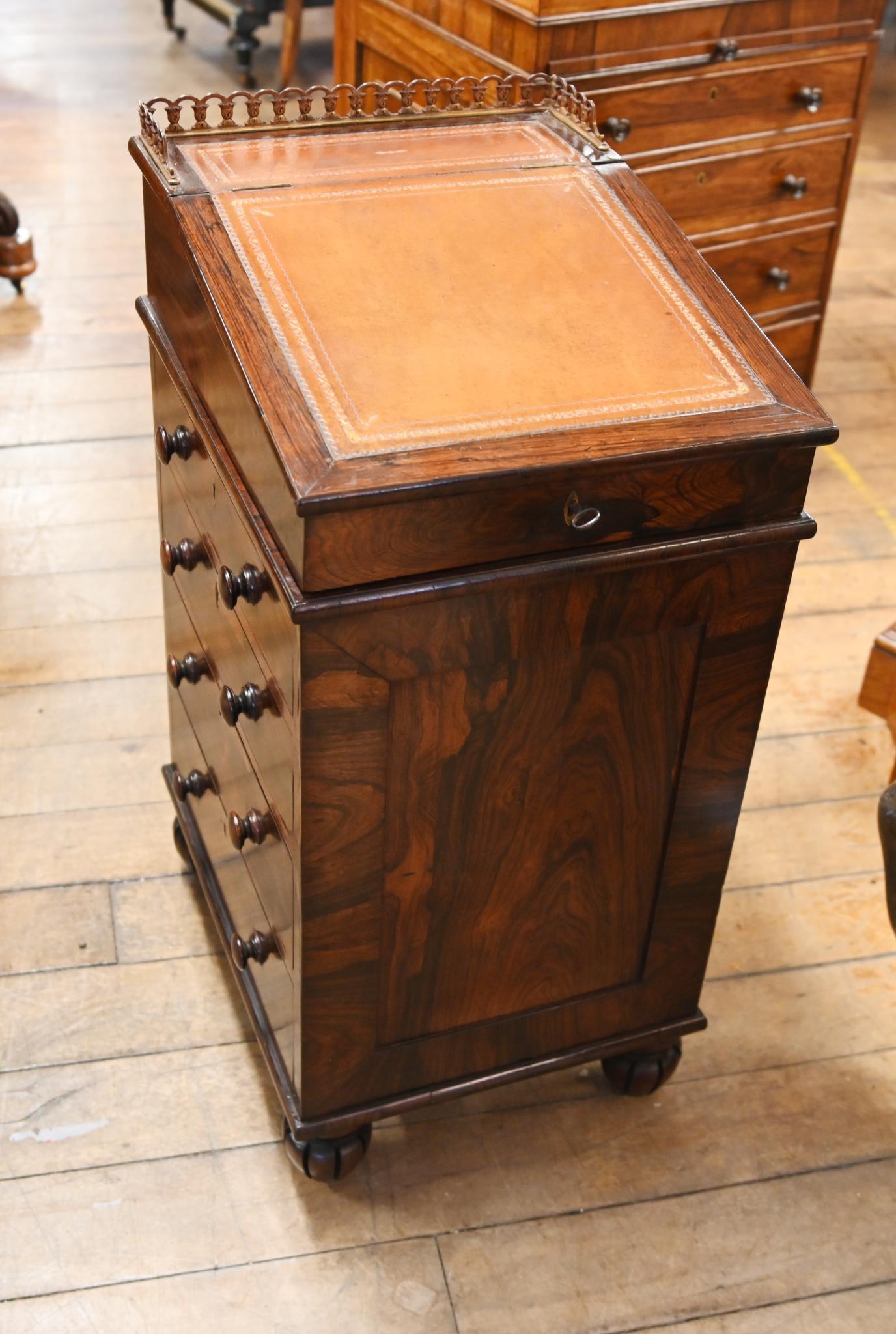 Regency Davenport Desk After Gillows Slide Top 1820 For Sale 3