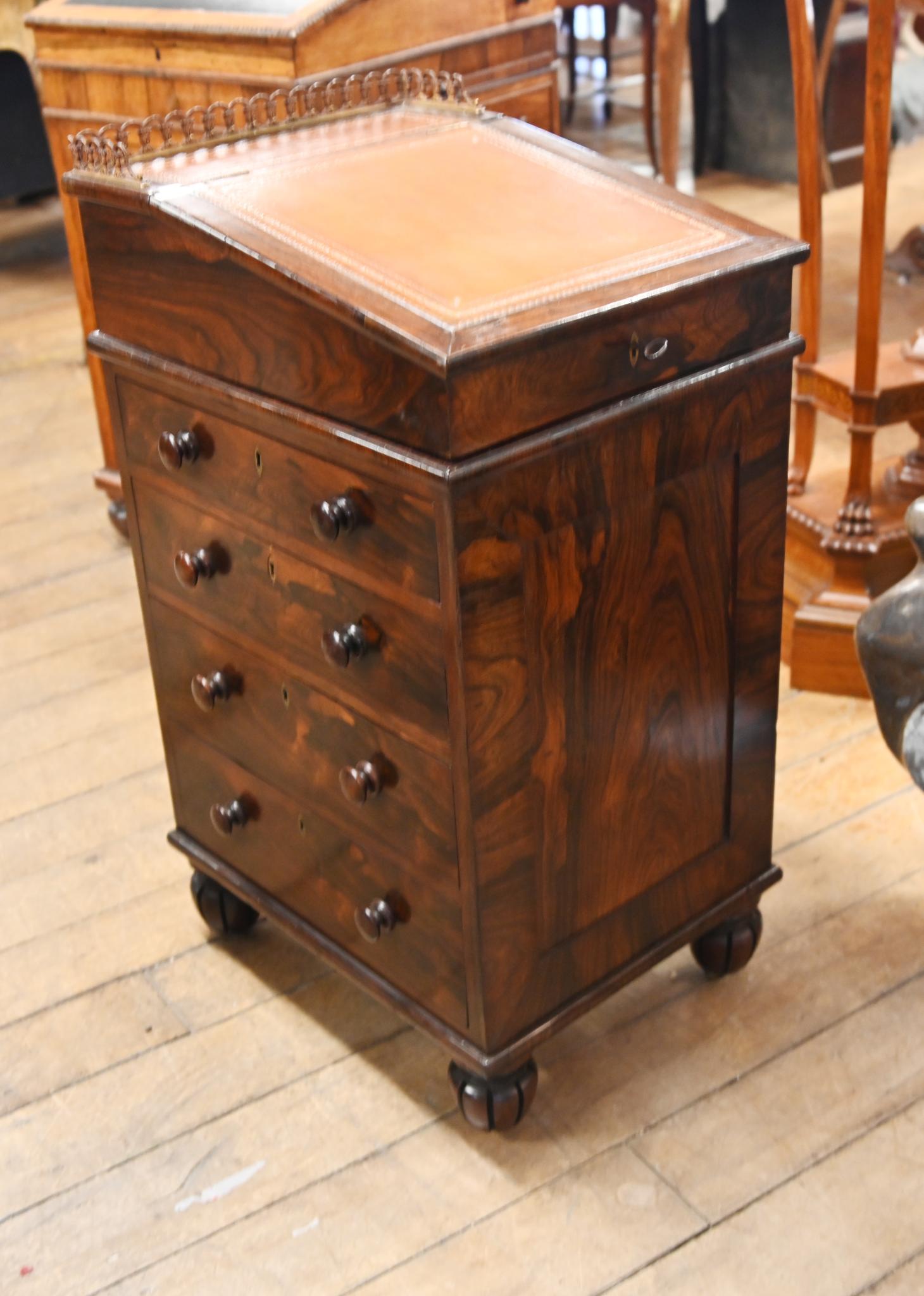 Regency Davenport Desk After Gillows Slide Top 1820 For Sale 4