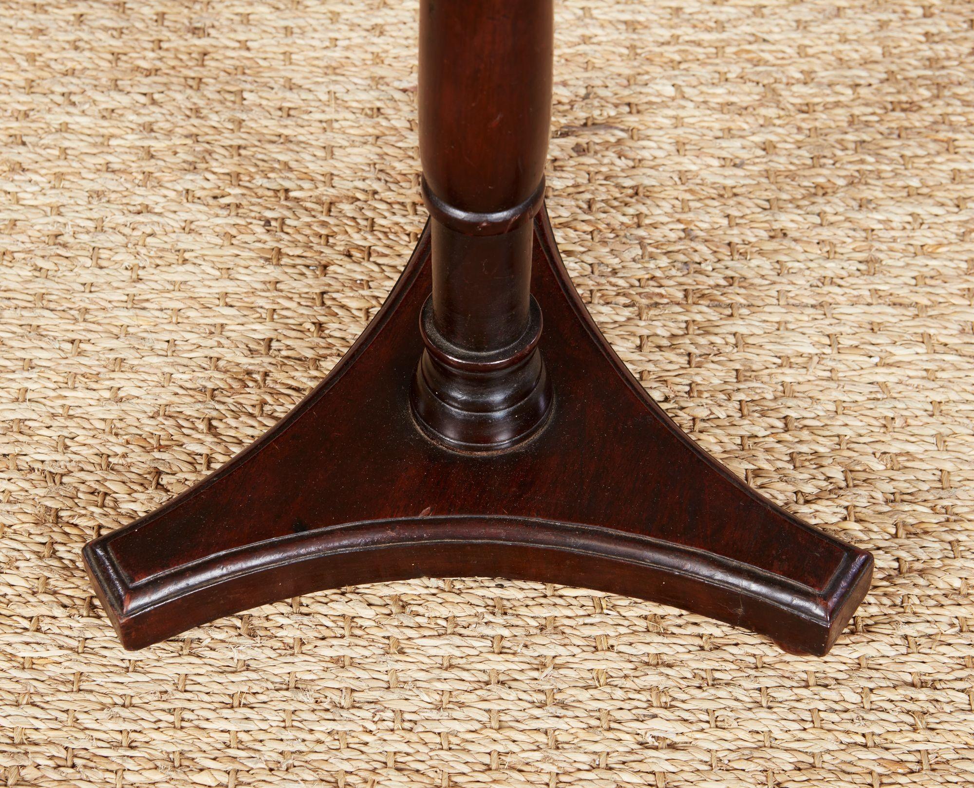 Regency Decoupage Tripod Table In Fair Condition In Greenwich, CT