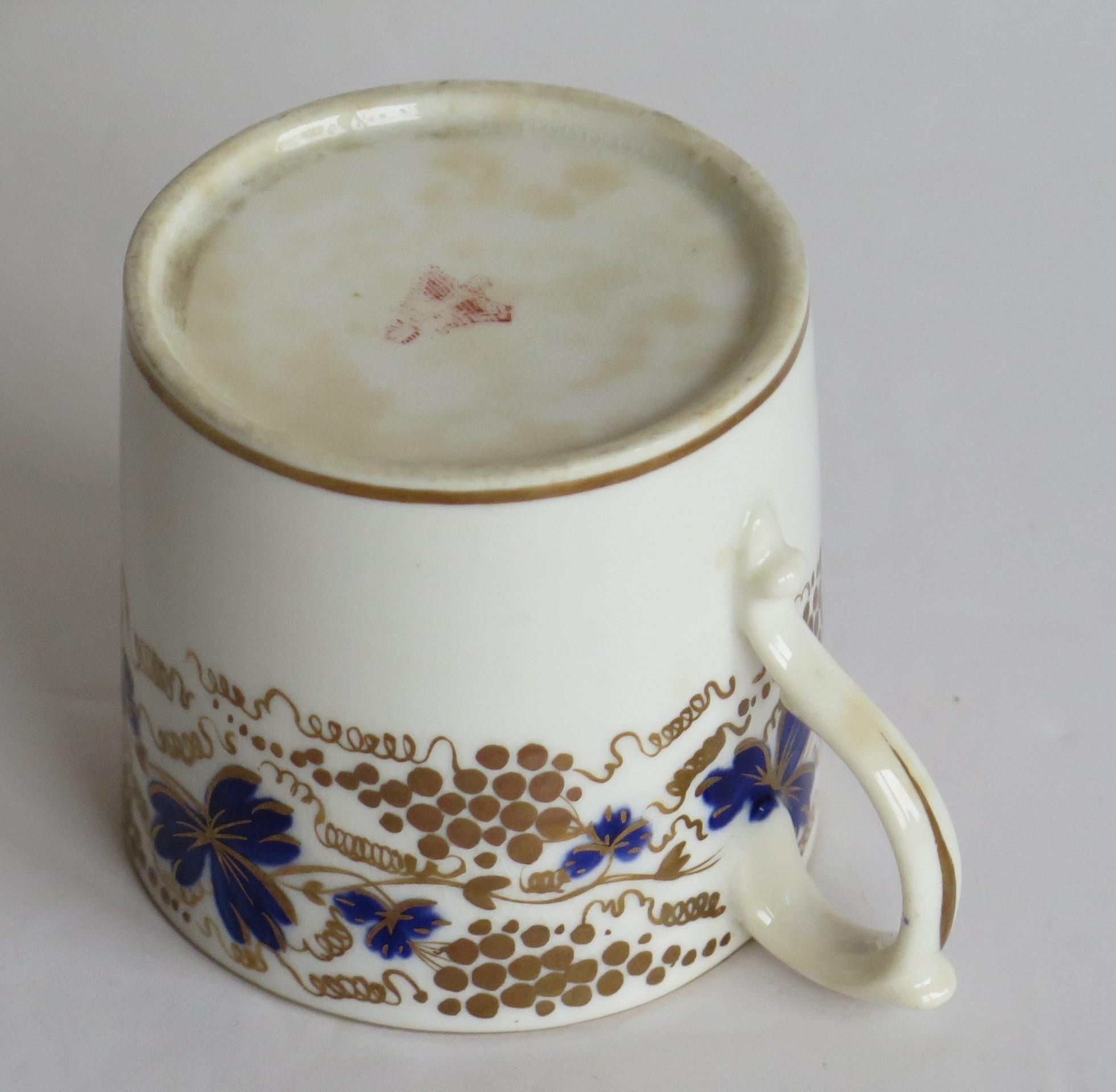 Regency Derby Porcelain Coffee Can hand painted in Trailing Vine Patn, Ca 1825 10