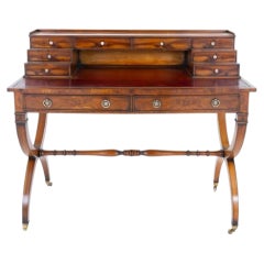 Regency Desk Bonheur Du Jour Mahogany Revival