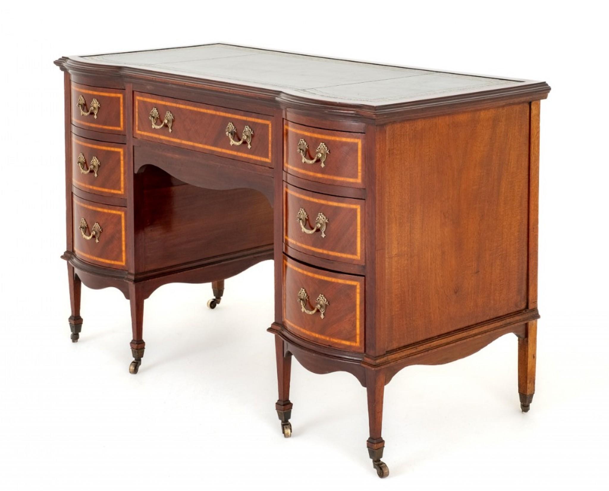 Sheraton Revival Mahogany Writing Desk.
The term 