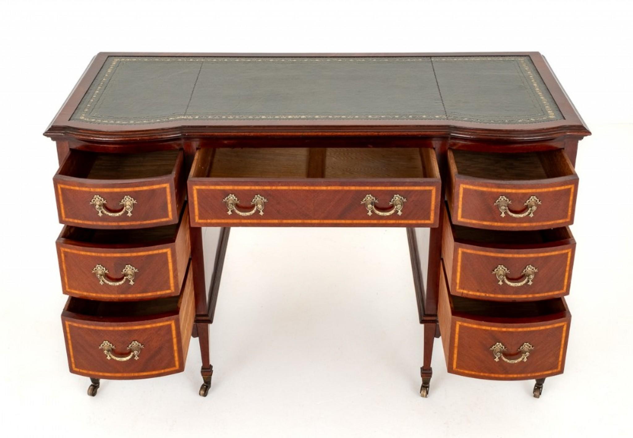 Regency Desk Writing Table Mahogany 1880 For Sale 2