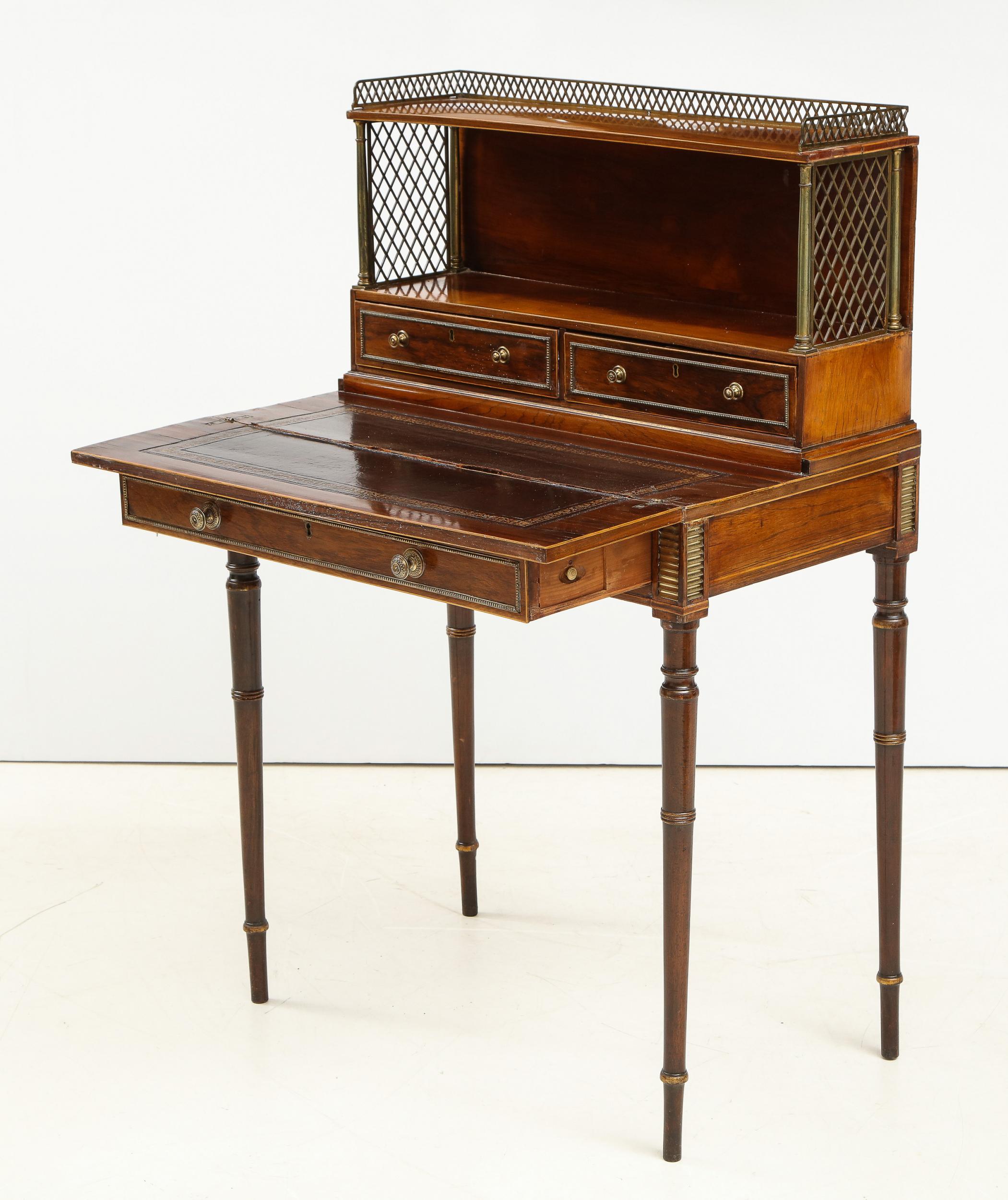 Gilt Regency Diminutive Writing Table For Sale