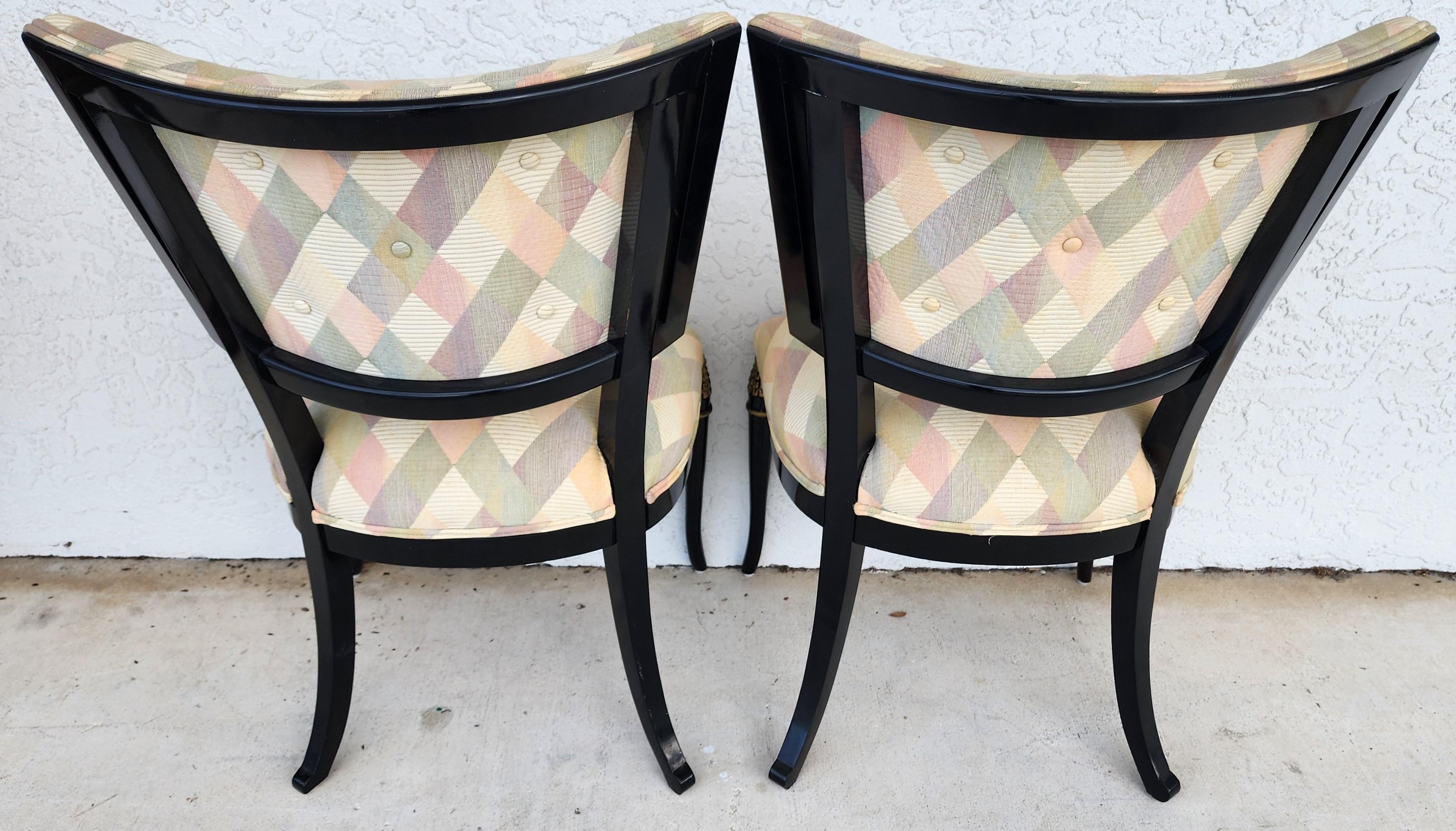 Grosfeld House Regency Dining Accent Chairs  In Good Condition For Sale In Lake Worth, FL