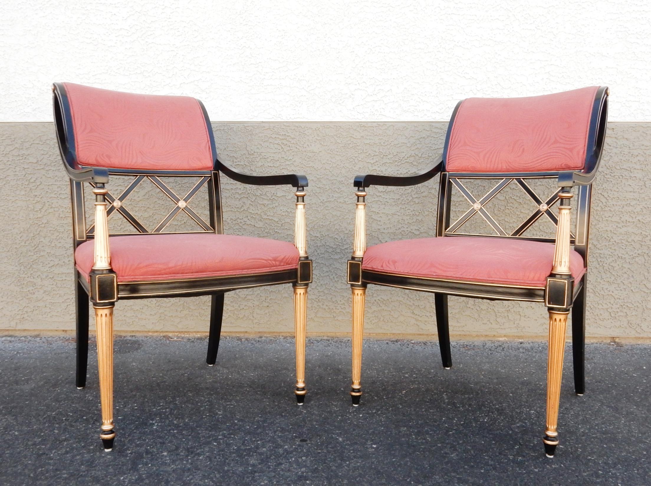 Hollywood Regency Regency Dining Chairs by Dorothy Draper Design for Henredon Set of 10