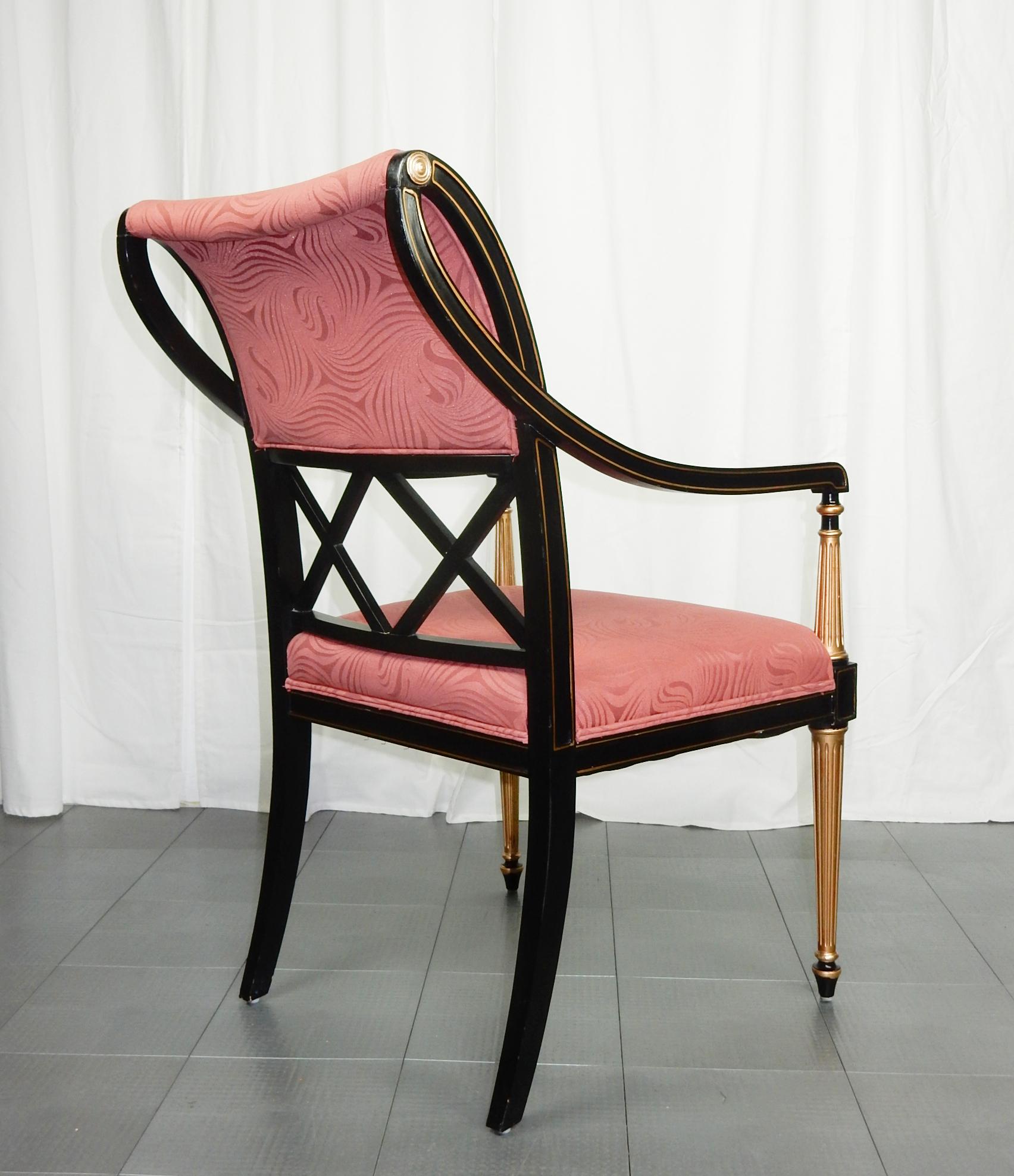 Wood Regency Dining Chairs by Dorothy Draper Design for Henredon Set of 10