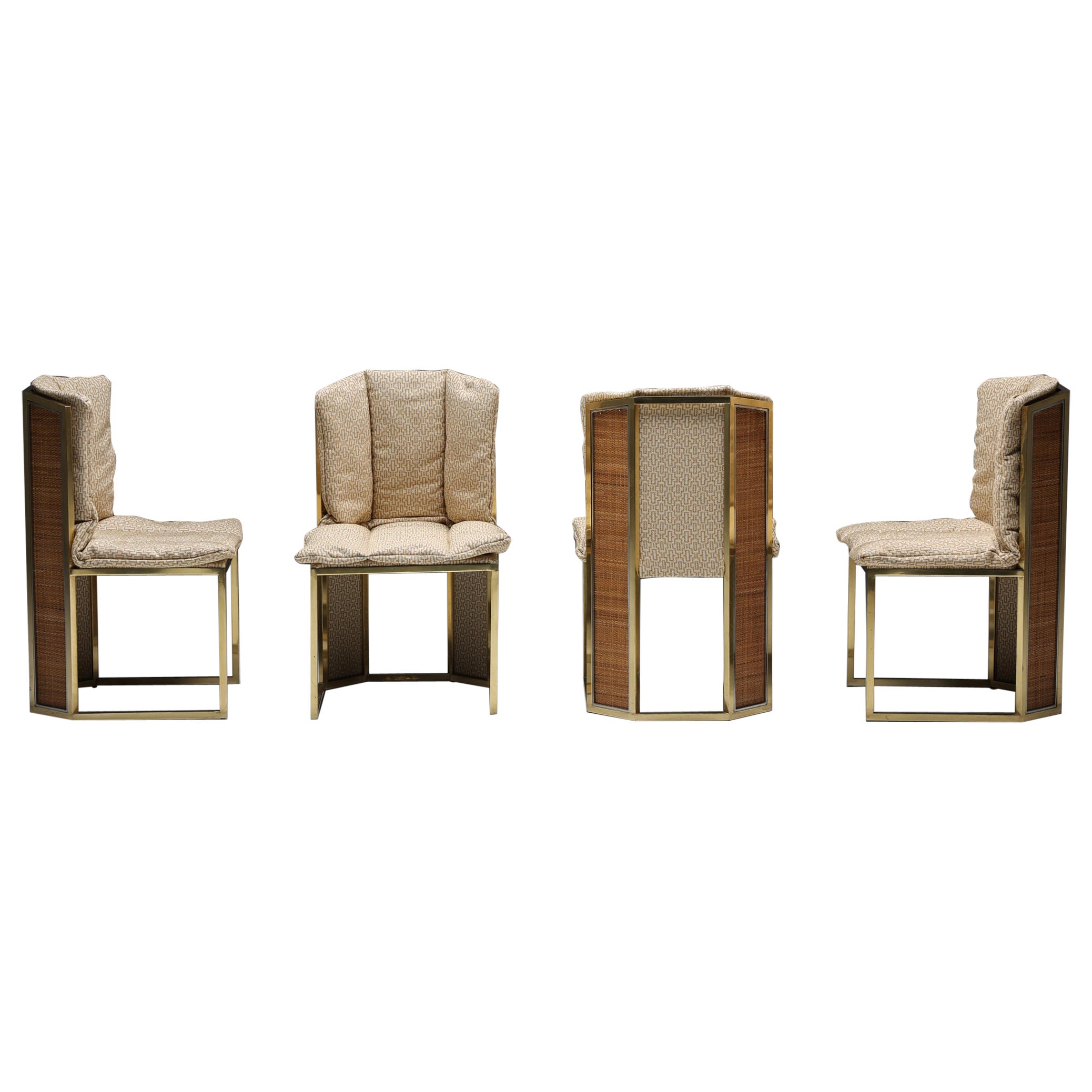 Chaises de salle à manger Regency de Romeo Rega, Italie, 1970