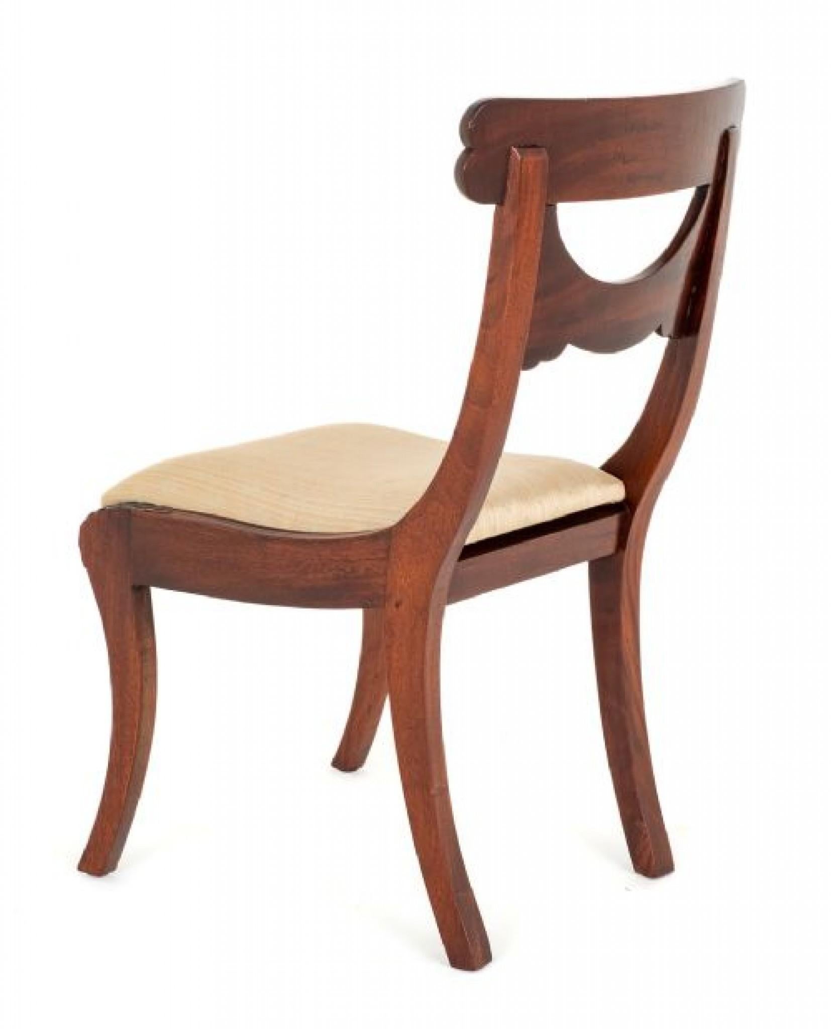 Regency Dining Chairs Set 10 Mahogany 3