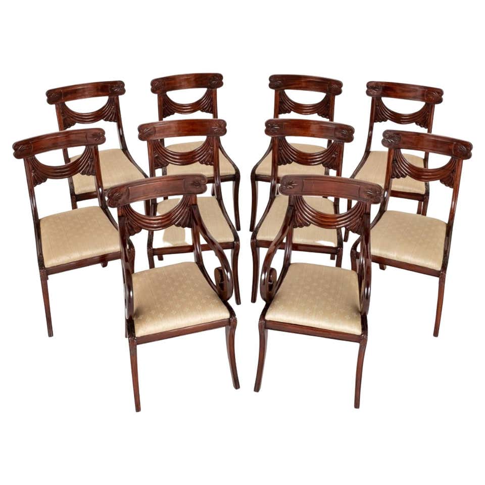 Regency Style Mahogany Dining Chair at 1stDibs