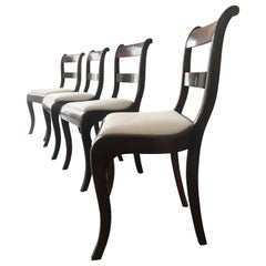 Regency Dining Chairs, Set of Four, Mid-1800s