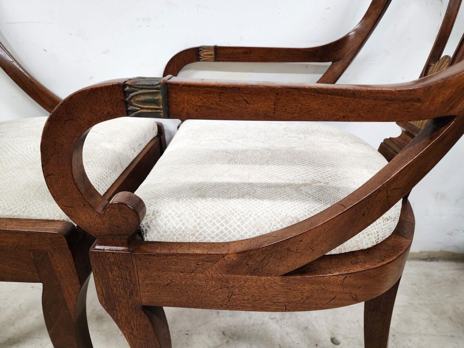 Regency Dining Chairs Solid Walnut by John Stuart, Set of 6 5