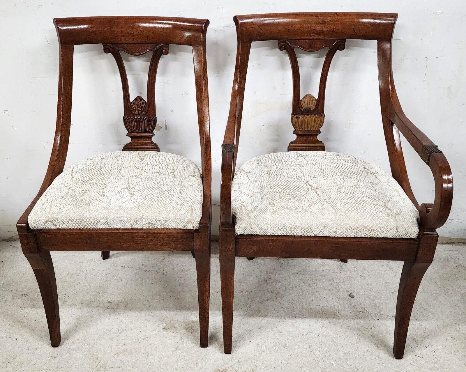 20th Century Regency Dining Chairs Solid Walnut by John Stuart, Set of 6