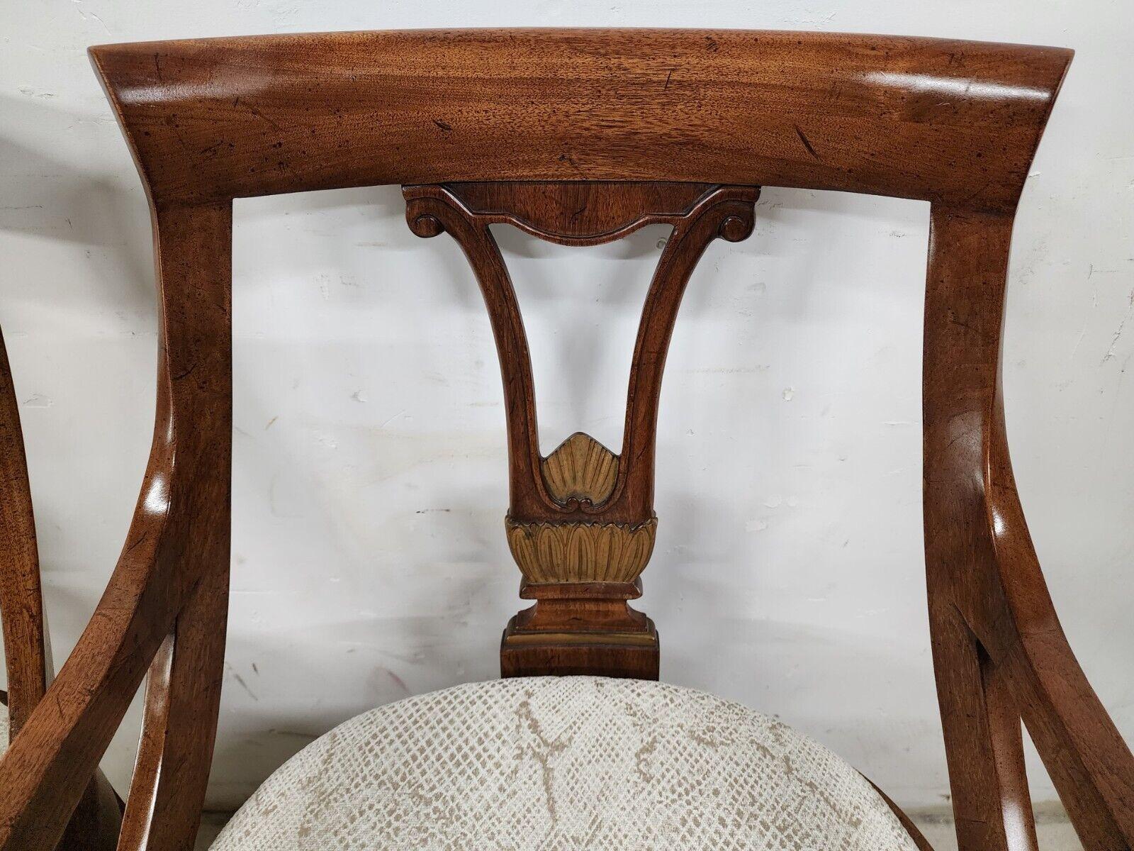 Regency Dining Chairs Solid Walnut by John Stuart, Set of 6 1