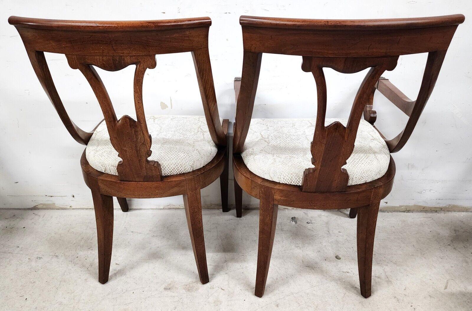 Regency Dining Chairs Solid Walnut by John Stuart, Set of 6 3