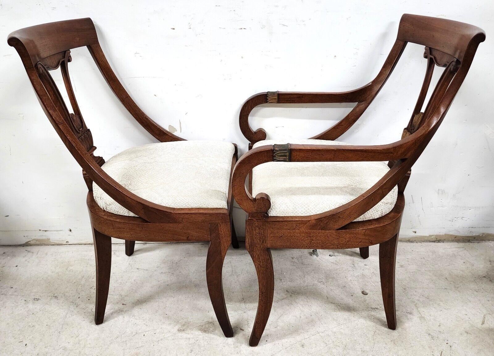 Regency Dining Chairs Solid Walnut by John Stuart, Set of 6 4