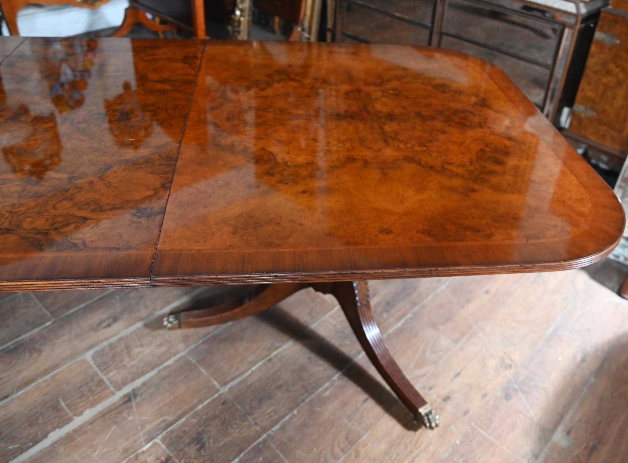 Regency Dining Set Pedestal Table and Chippendale Chairs 5