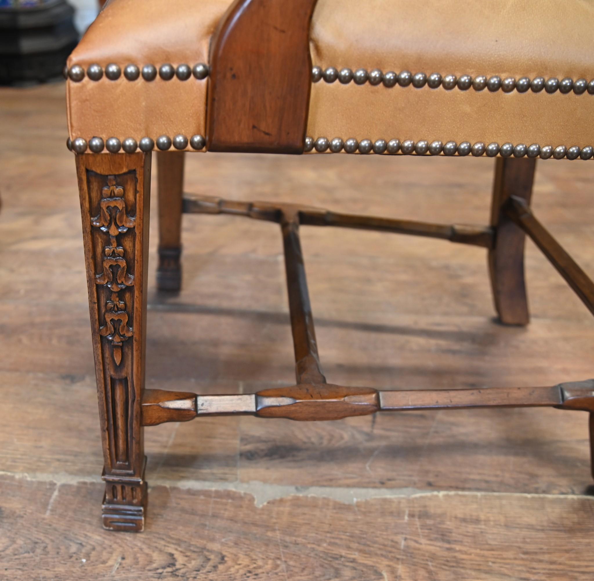 Regency Dining Set Pedestal Table and Chippendale Chairs 10