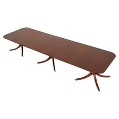 Regency Dining Table 16 Seater Mahogany Pedestal