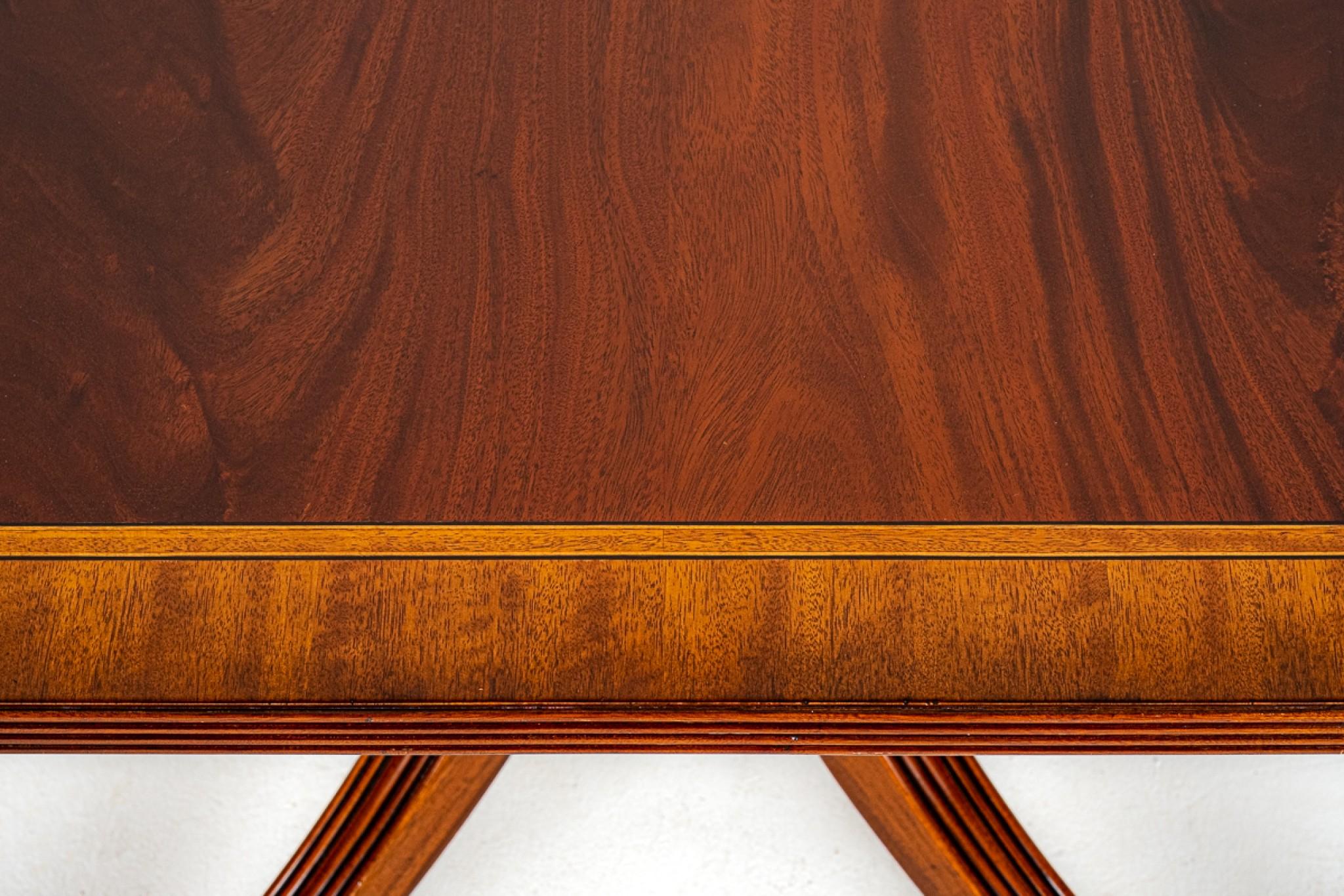 Regency Dining Table Extending 16 Feet Mahogany For Sale 1