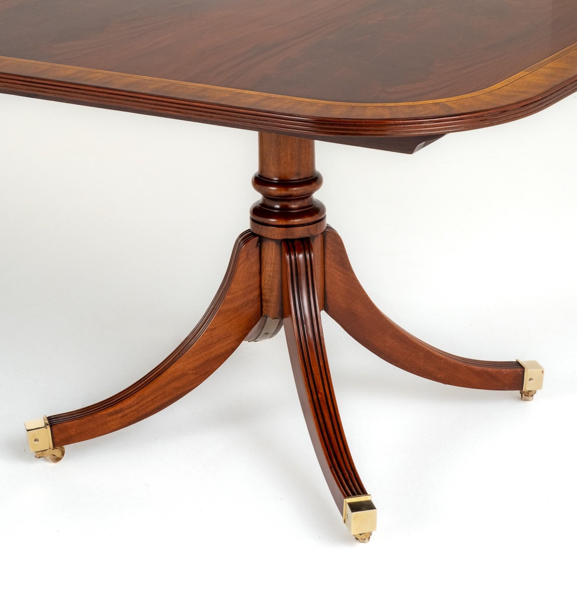 Regency Dining Table Extending 16 Feet Mahogany For Sale 2
