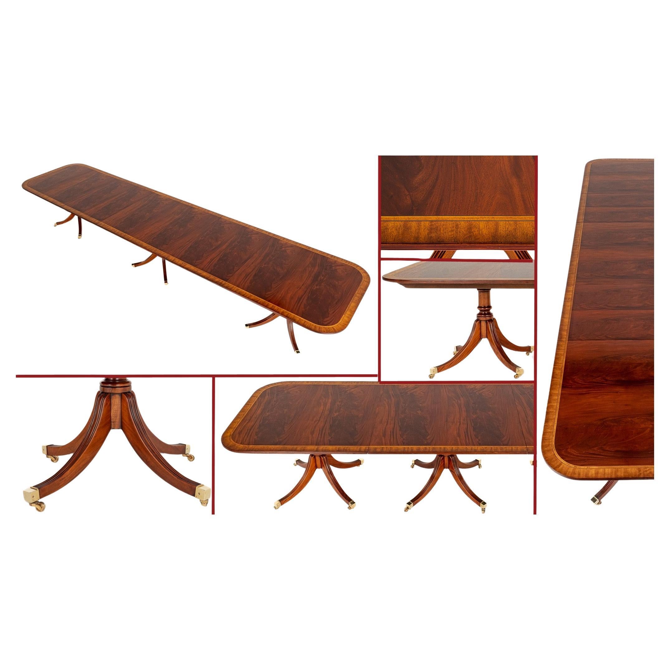 Regency Dining Table Extending 16 Feet Mahogany