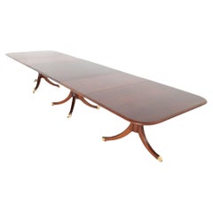 Regency Dining Table Mahogany 18 Seater Pedestal Tables