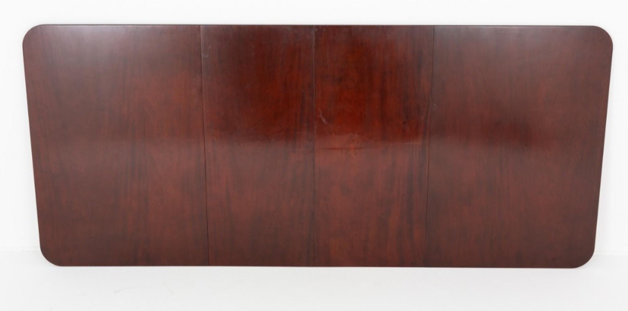 Mesa de Comedor Regencia - Caoba 2 Pedestales Periodo Antiguo finales del siglo XX en venta