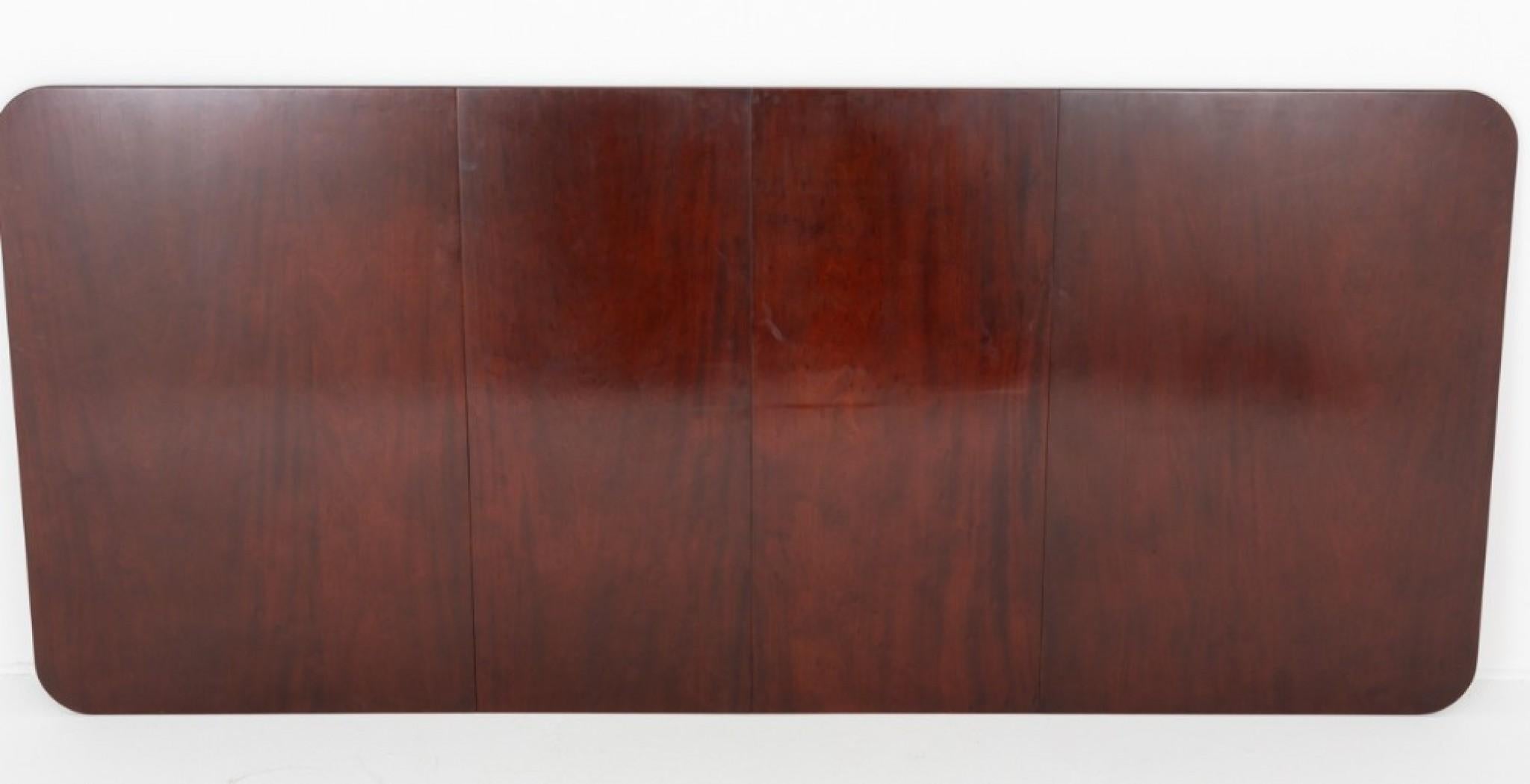 Mesa de Comedor Regencia - Caoba 2 Pedestales Periodo Antiguo en venta 1