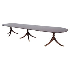 Regency Dining Table Mahogany Pedestal 1880